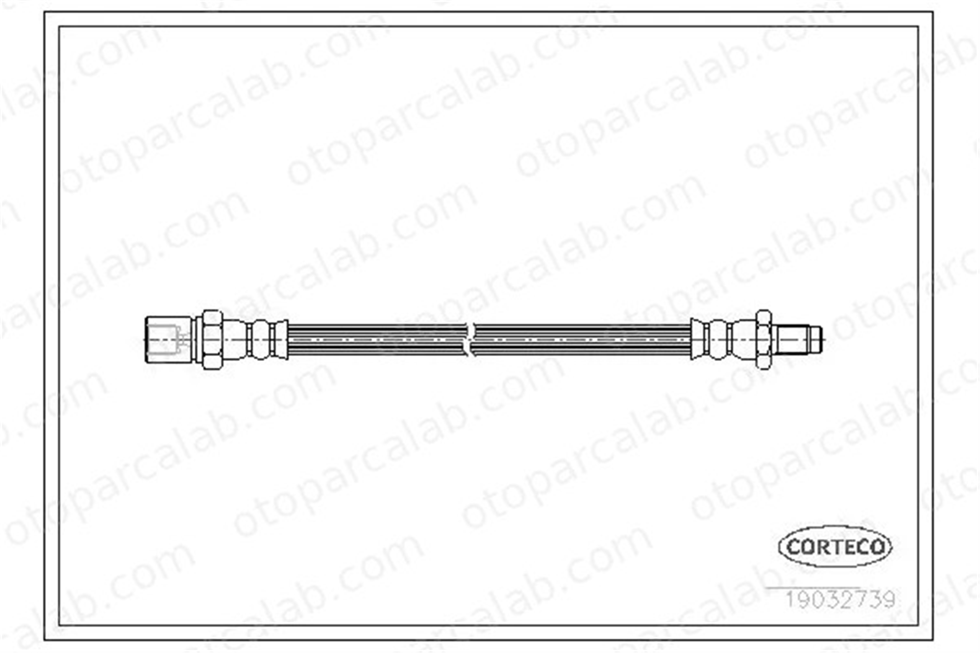 CORTECO 19032739 Fren Hortumu Arka Sağ veya Sol TOYOTA HILUX IV Pick-up 19032739 9691034805