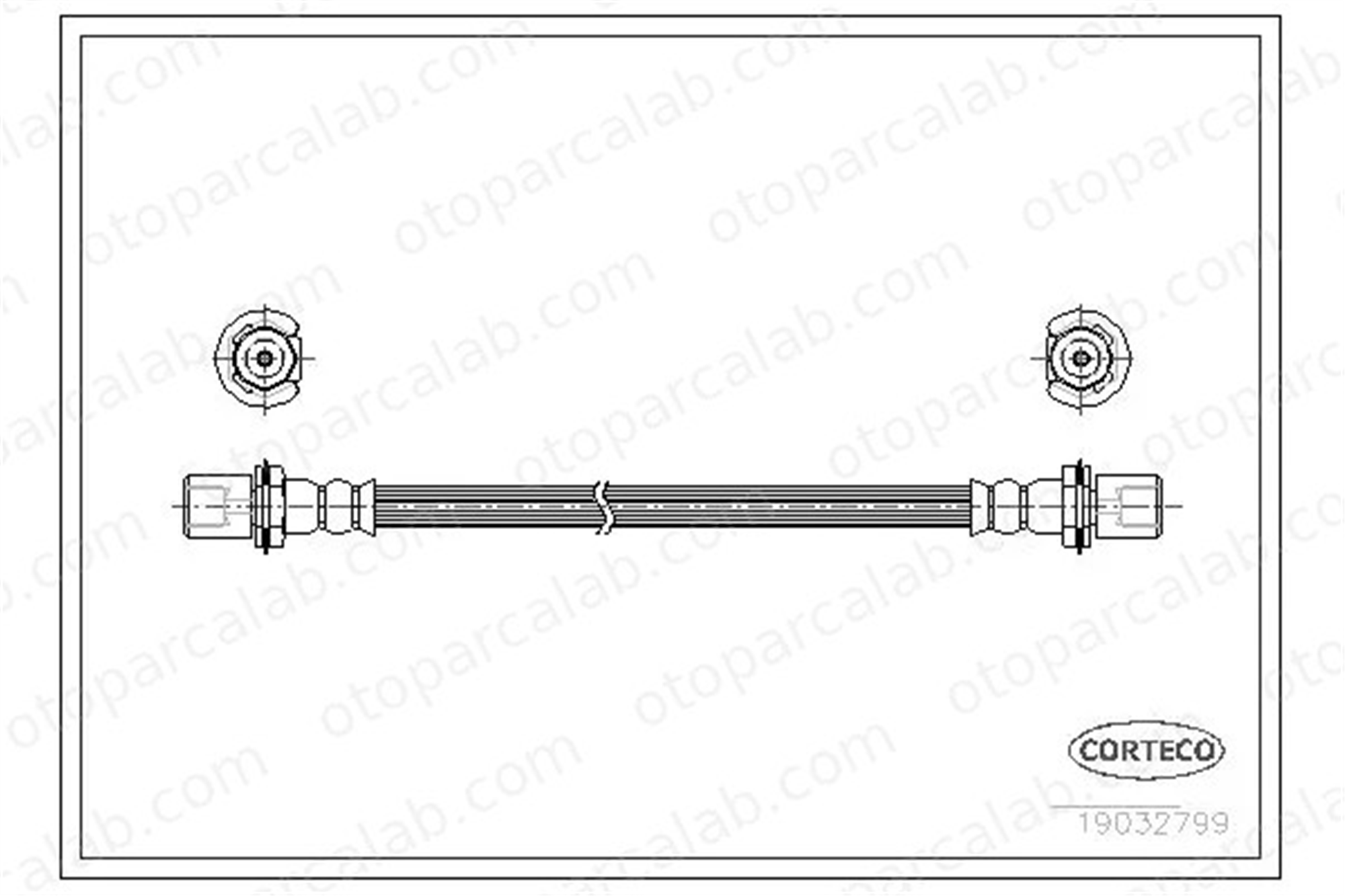 CORTECO 19032799 Fren Hortumu Arka Sağ veya Sol TOYOTA COROLLA COROLLA Station Wagon 9094702558