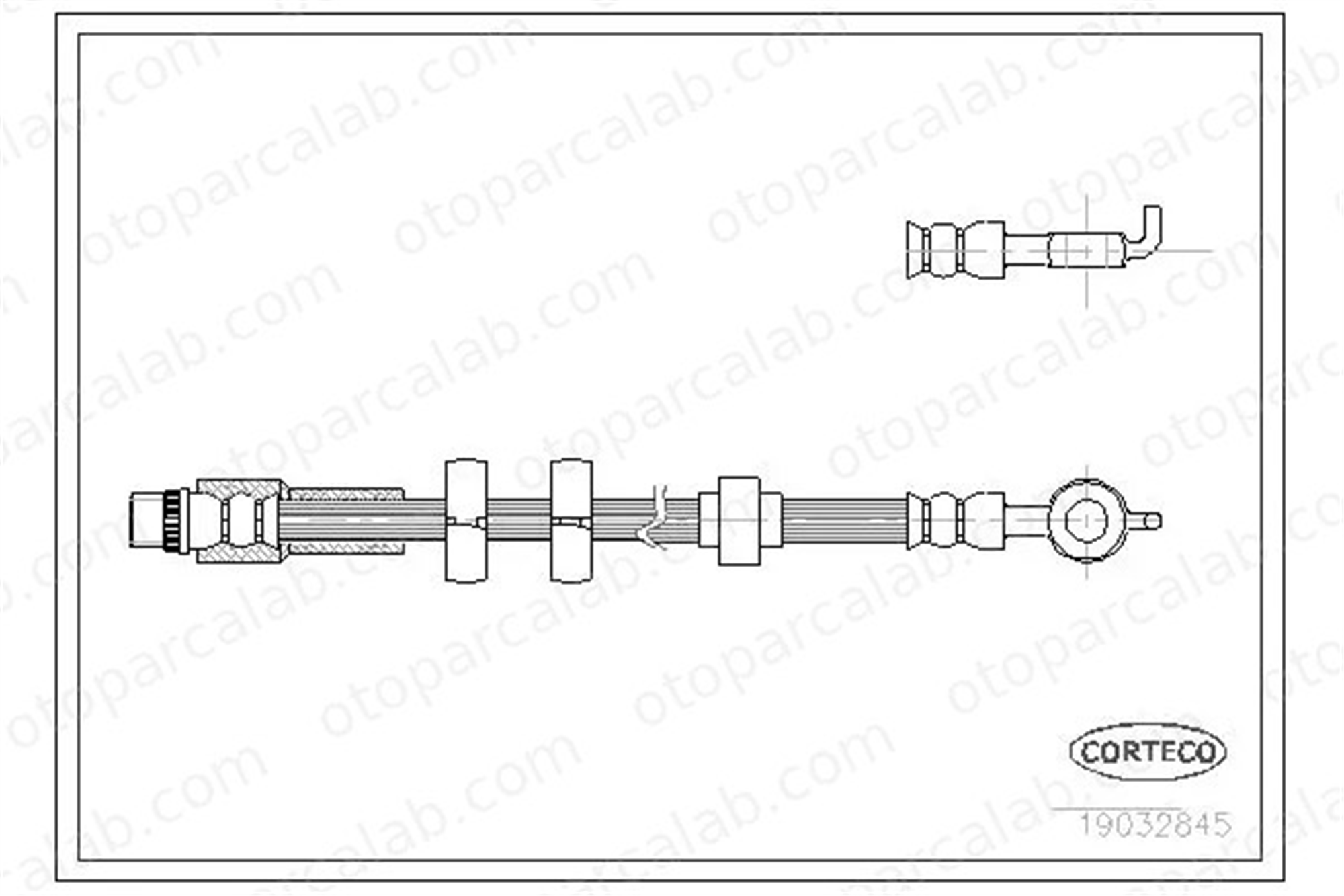 CORTECO 19032845 Fren Hortumu Ön Sağ veya Sol PEUGEOT 607 19032845 4806F4