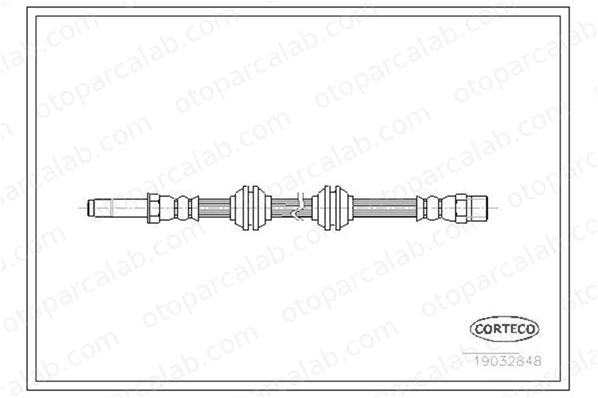 CORTECO 19032848 Fren Hortumu Ön Sağ veya Sol MERCEDES-BENZ VITO Minibüs/Otobüs VITO Panelvan/Van 19032848 6384280835