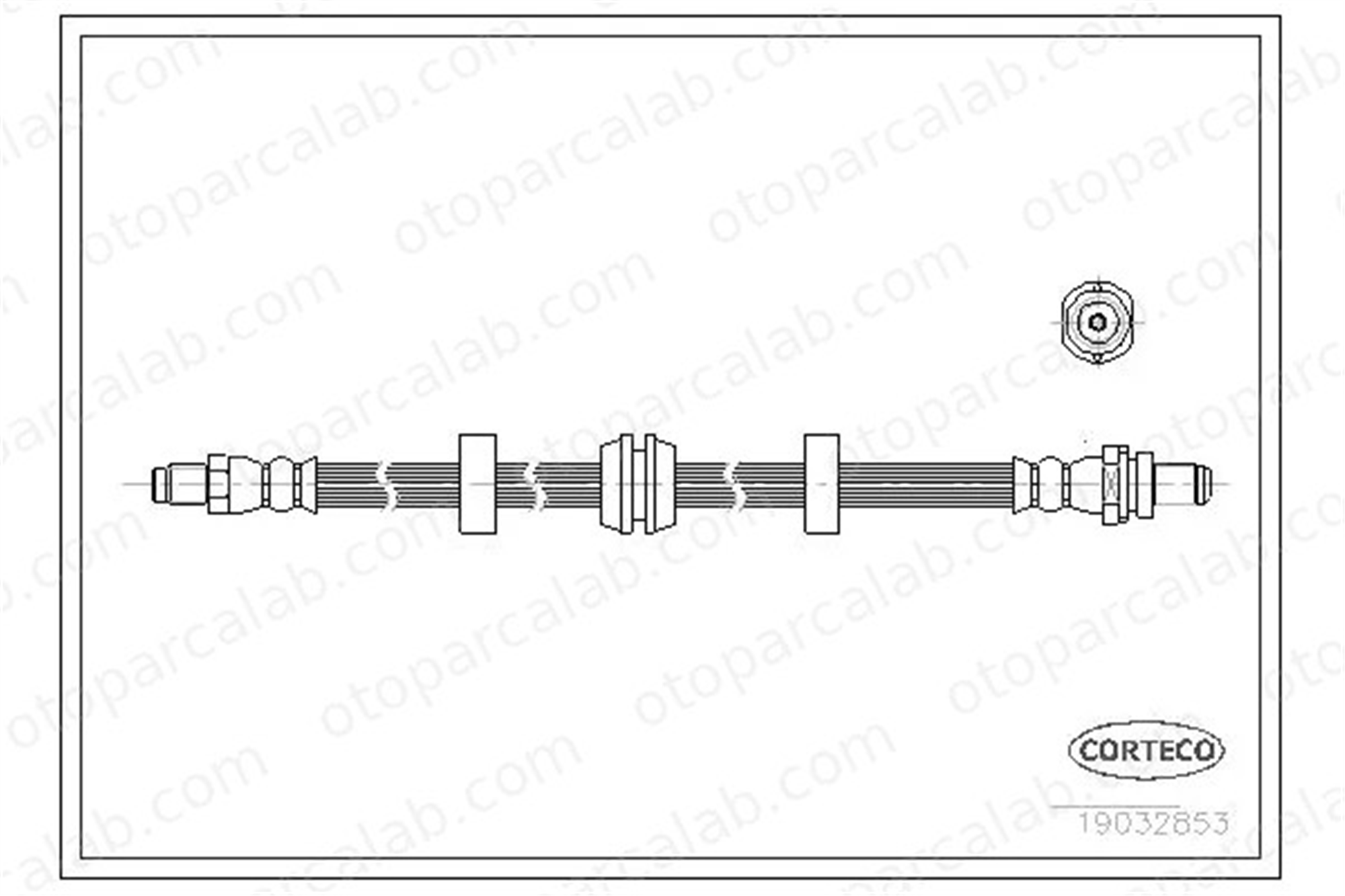 CORTECO 19032853 Fren Hortumu Arka Sağ veya Sol FORD MONDEO II COUGAR 19032853 1025018