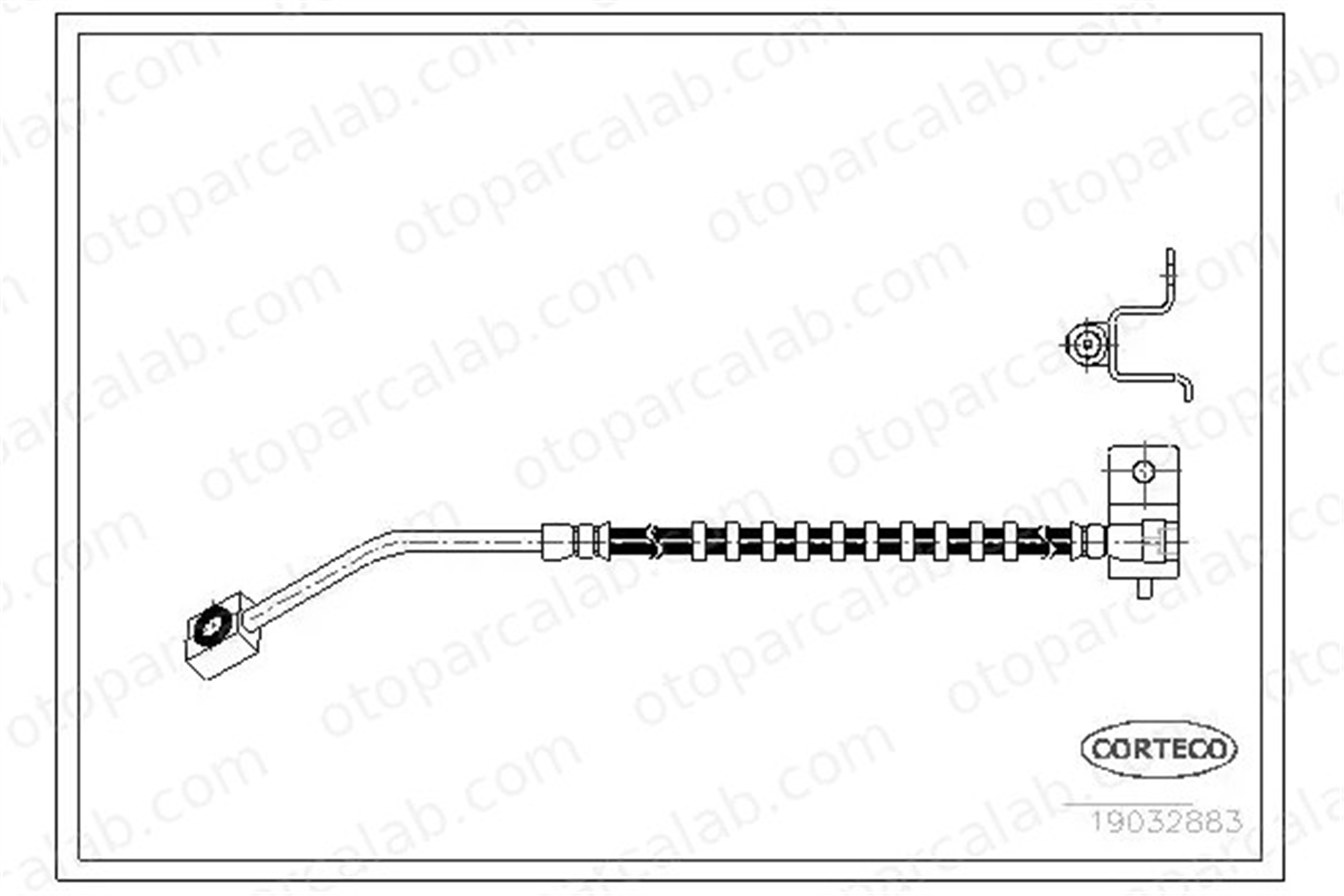 CORTECO 19032883 Fren Hortumu Ön Sol CHRYSLER PT CRUISER 4509995AB