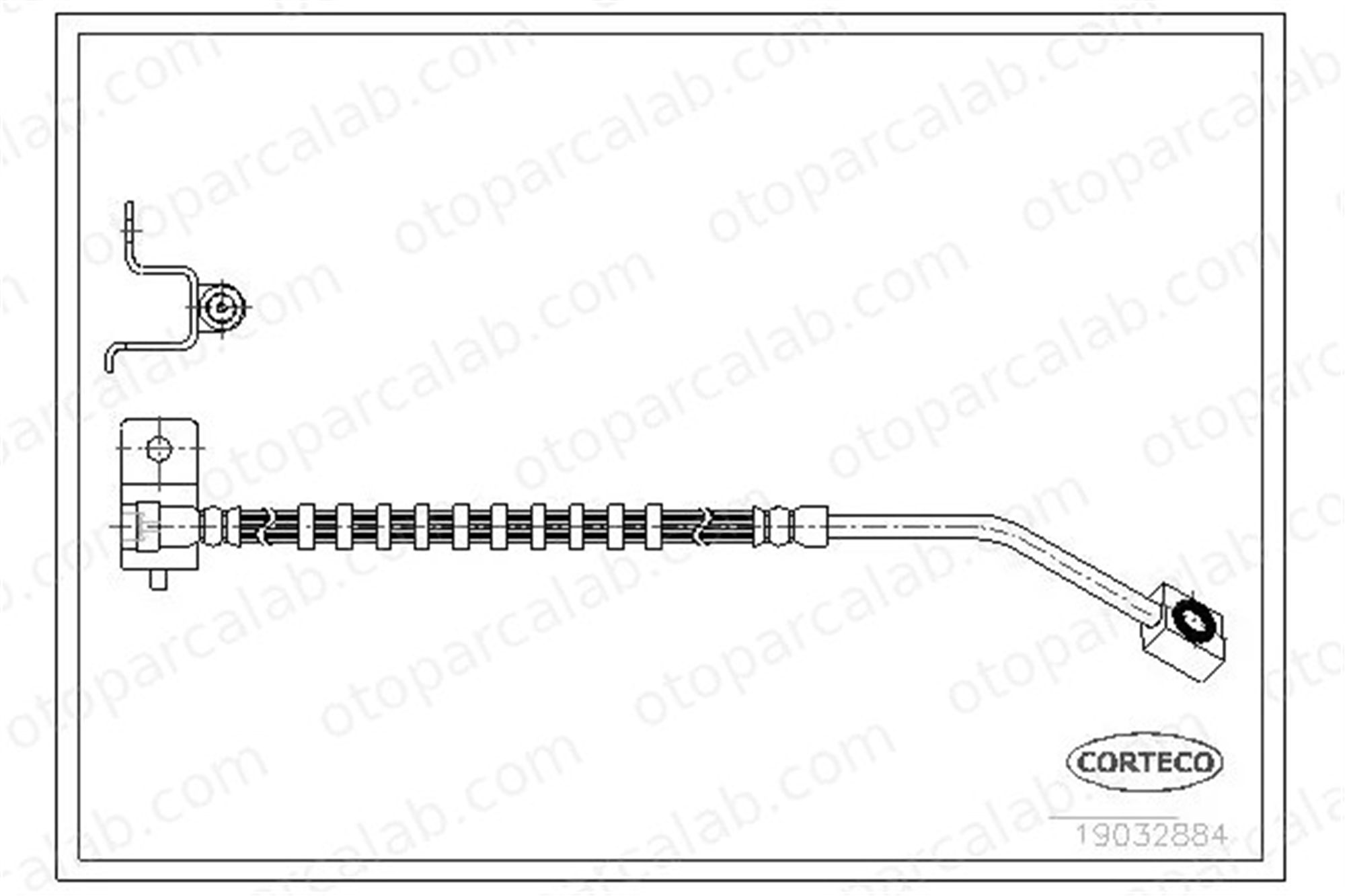 CORTECO 19032884 Fren Hortumu Ön Sağ CHRYSLER PT CRUISER 4509996AC