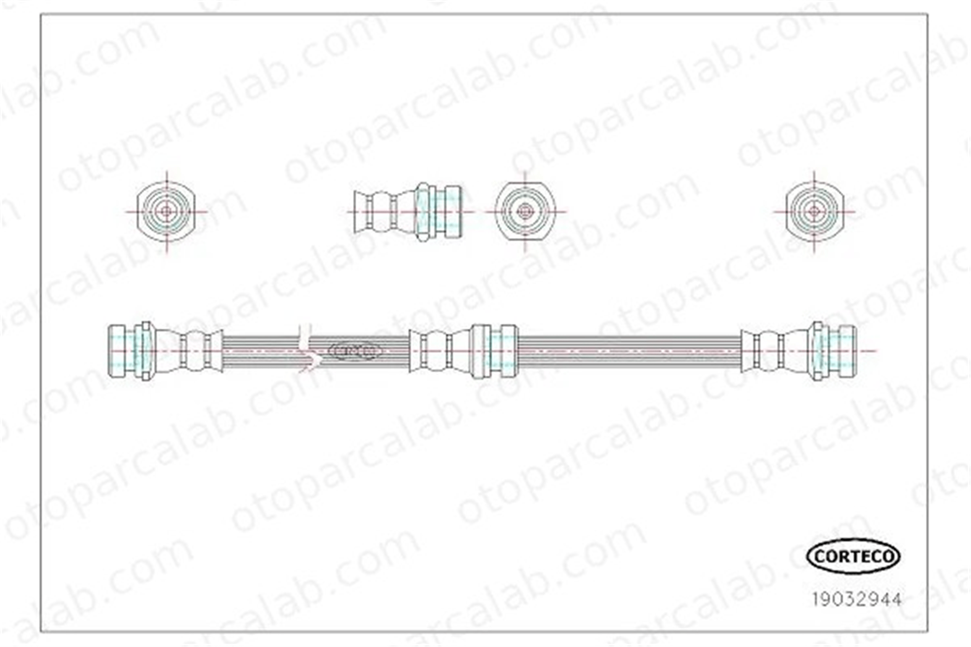 CORTECO 19032944 Fren Hortumu Arka Sağ veya Sol SUZUKI SWIFT II Hatchback SUBARU JUSTY II 19032944 5159063B00