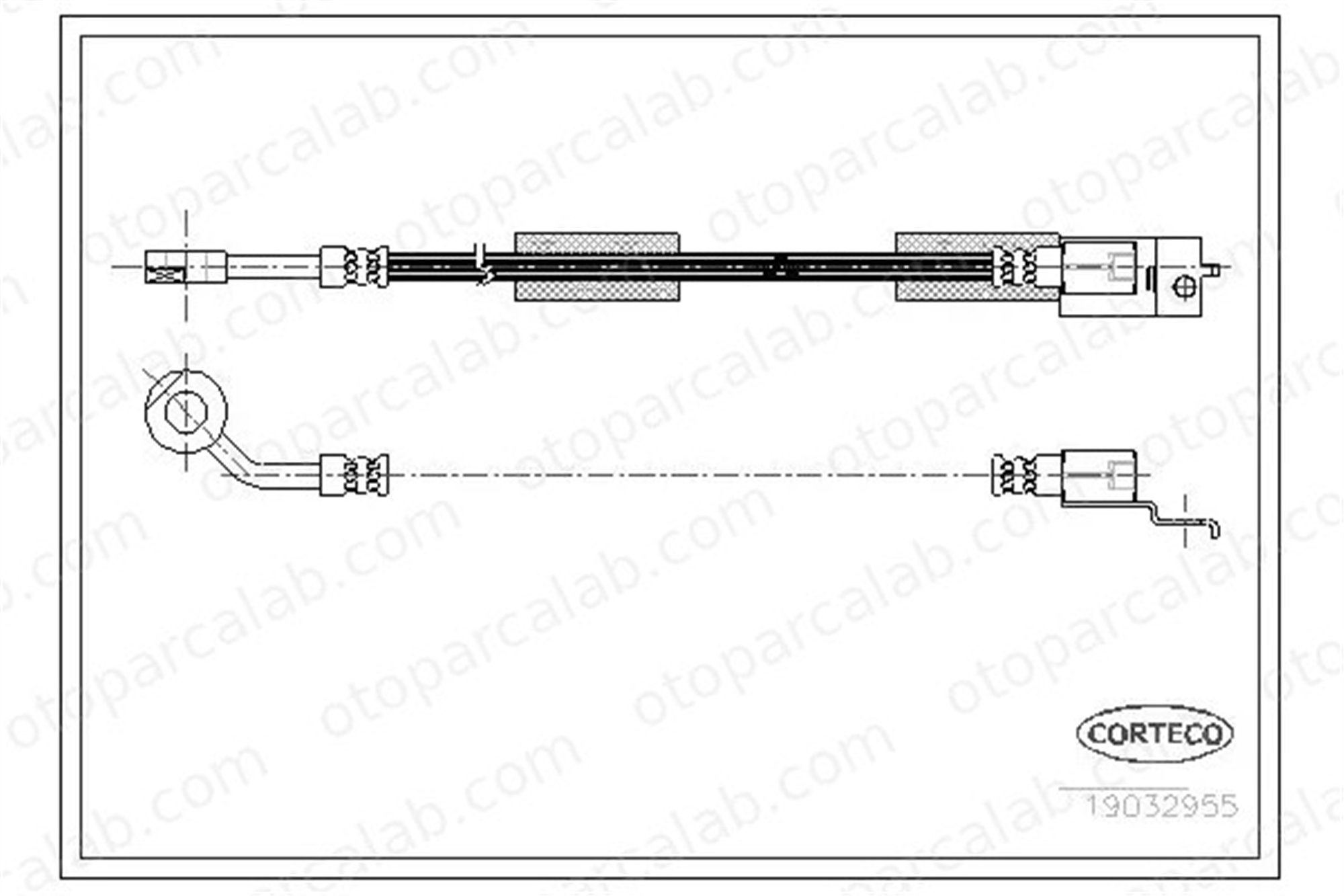 CORTECO 19032955 Fren Hortumu Ön Sol JEEP CHEROKEE WRANGLER II 19032955 52008675AB