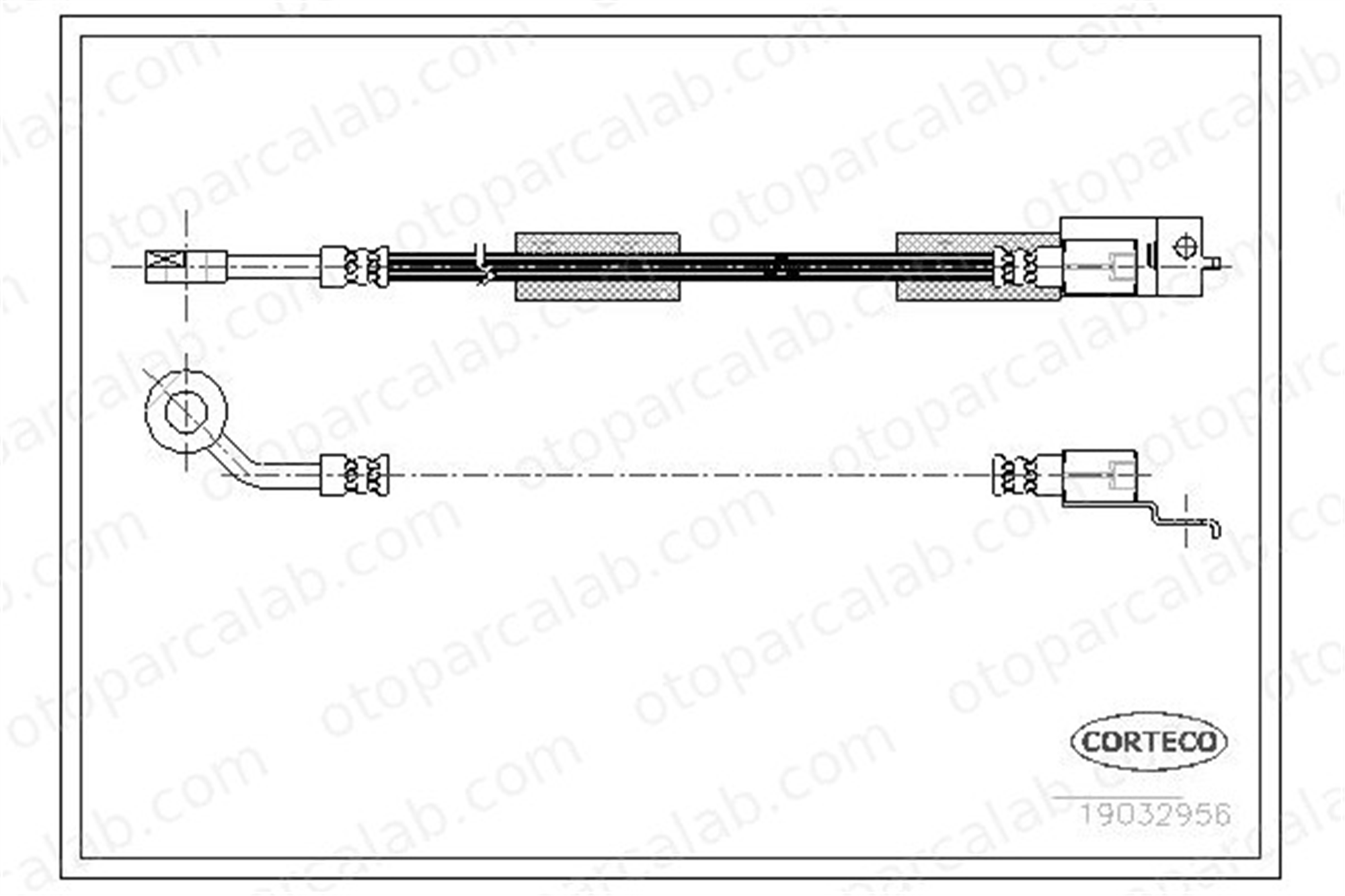 CORTECO 19032956 Fren Hortumu Ön Sağ JEEP CHEROKEE WRANGLER II 19032956 52008674AC