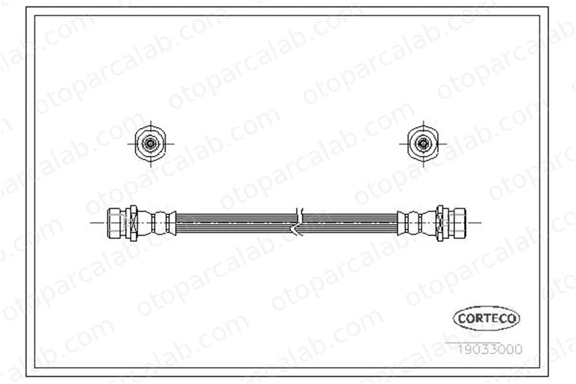 CORTECO 19033000 Fren Hortumu Arka Sağ veya Sol HYUNDAI PONY PONY / EXCEL Sedan 19033000 5873721350