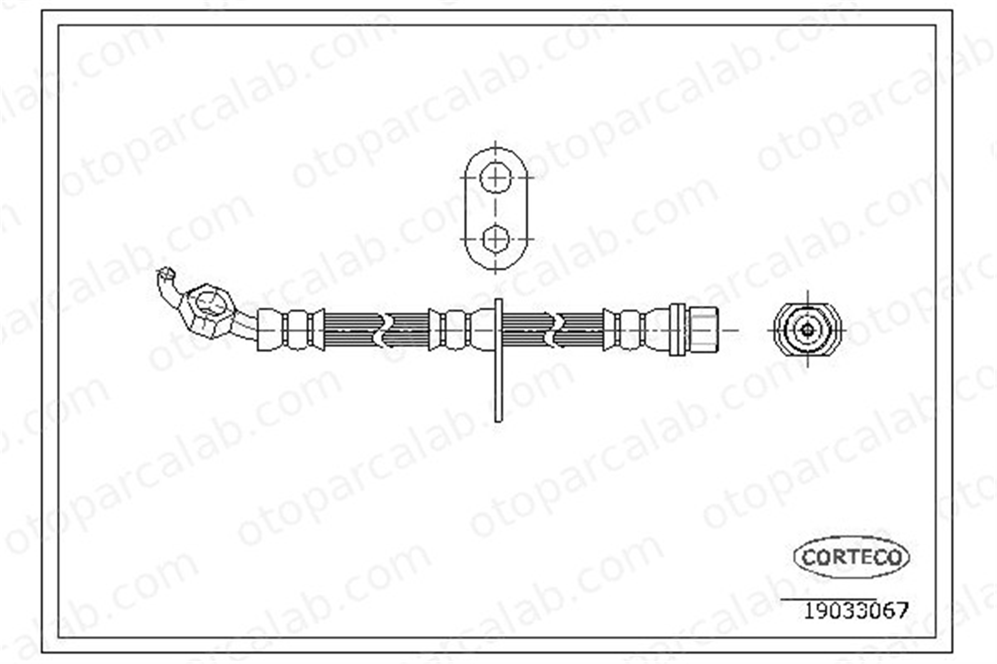 CORTECO 19033067 Fren Hortumu Ön Sağ TOYOTA CELICA Coupe CELICA Cabrio 9094702848