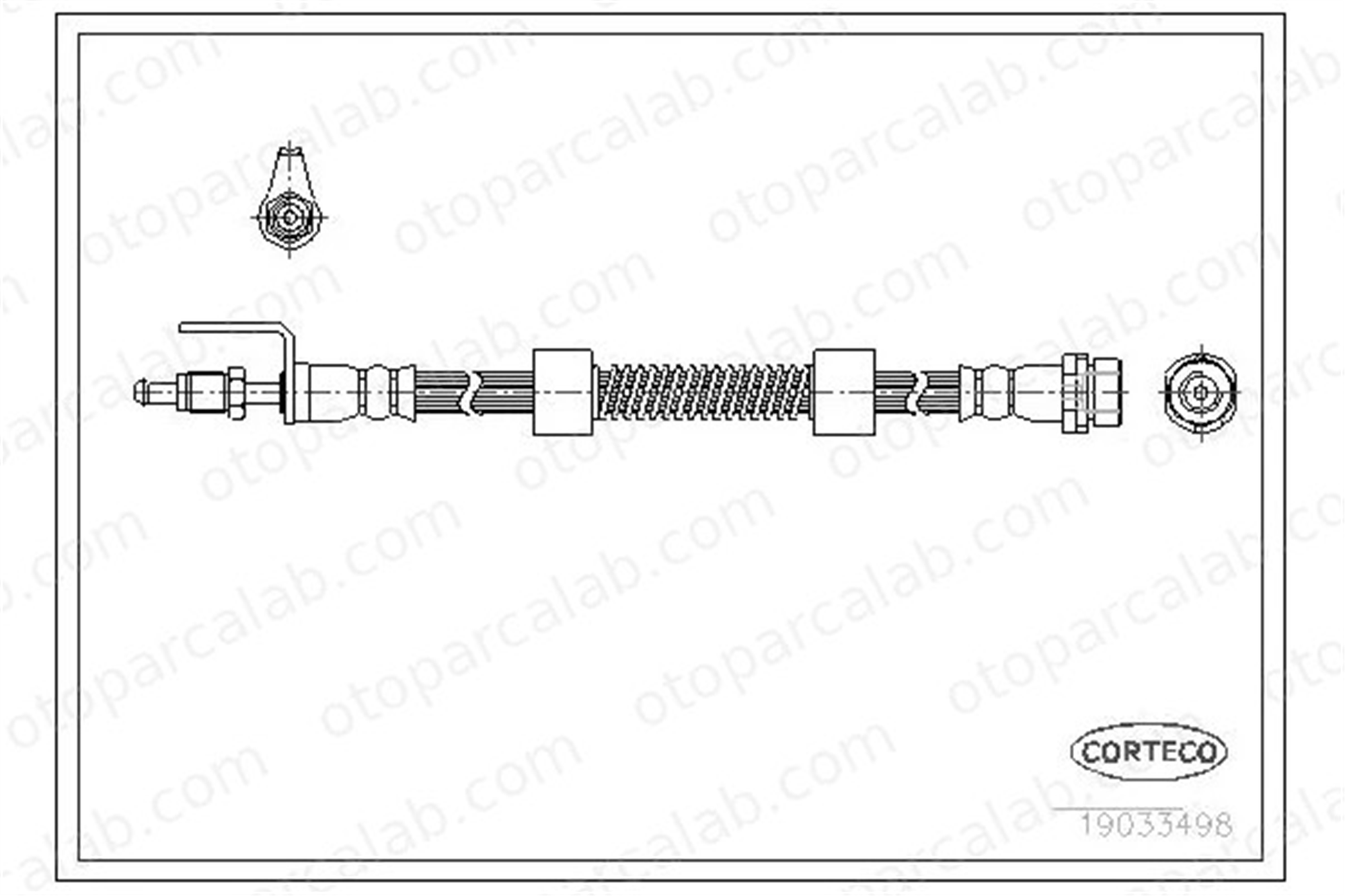 CORTECO 19033498 Fren Hortumu Ön Sağ veya Sol FORD TOURNEO CONNECT TRANSIT CONNECT 1480524 2T142078AC