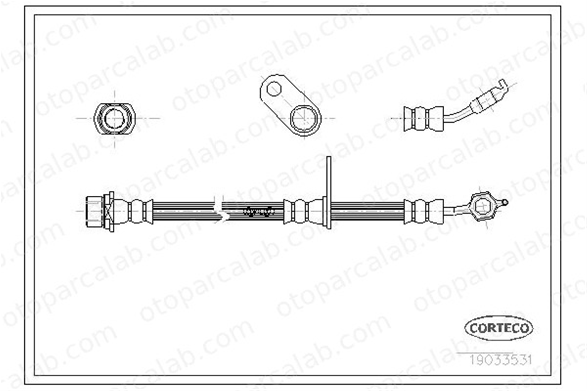 CORTECO 19033531 Fren Hortumu Arka Sağ veya Sol TOYOTA CAMRY 9094702876