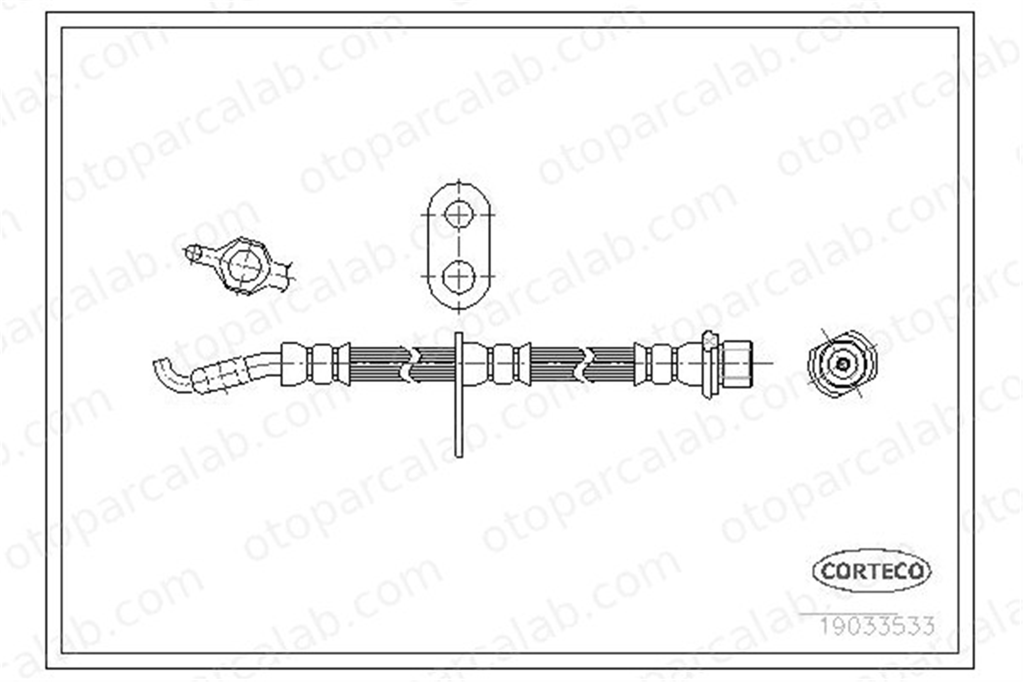 CORTECO 19033533 Fren Hortumu Arka Sağ LEXUS RX 19033533 9094702D55