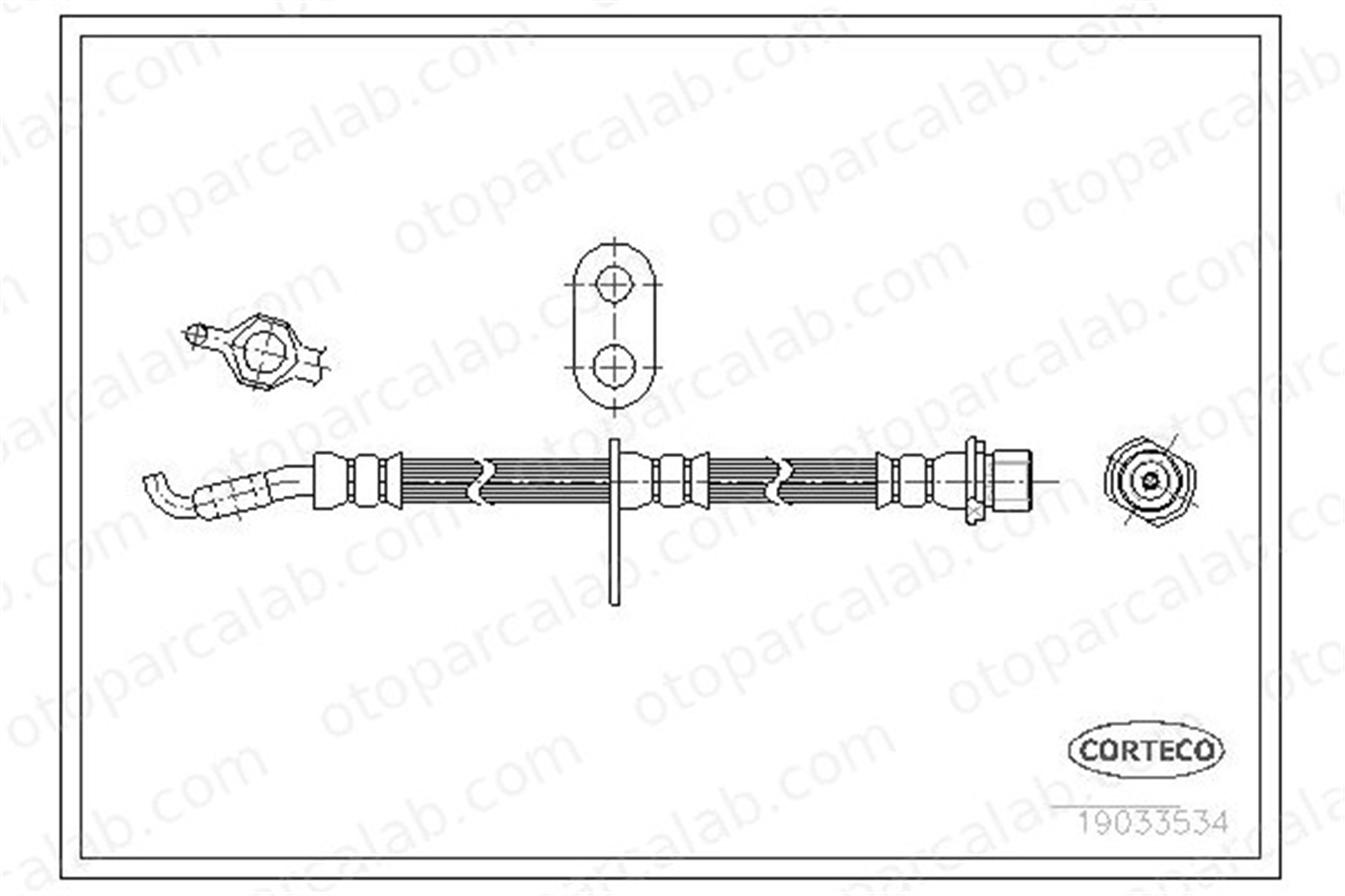 CORTECO 19033534 Fren Hortumu Arka Sol LEXUS RX 19033534 9094702D56