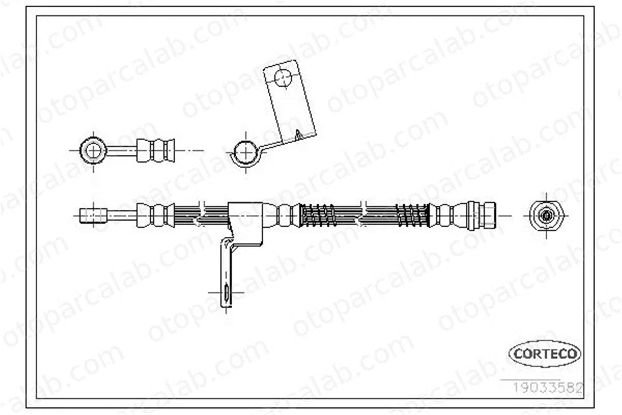 CORTECO 19033582 Fren Hortumu Ön Sol HYUNDAI GETZ 587311C000 587311C050