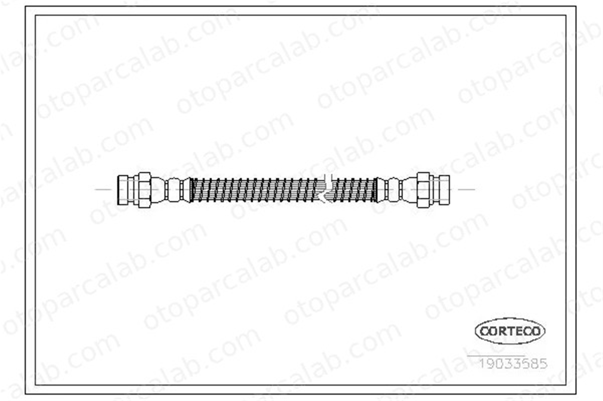 CORTECO 19033585 Fren Hortumu Arka Sağ veya Sol HYUNDAI GETZ 587371C000