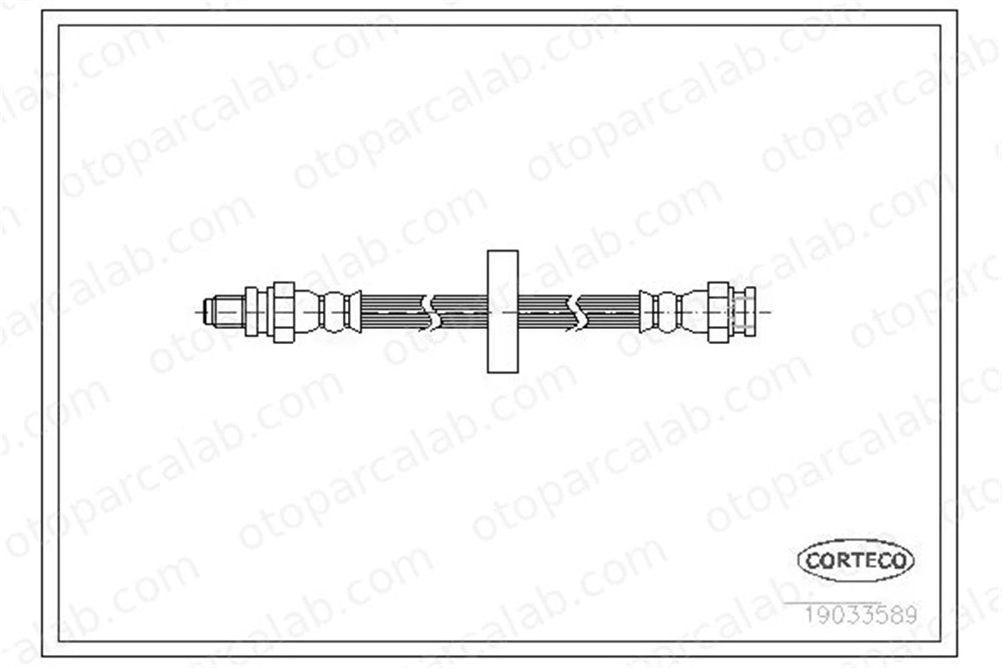 CORTECO 19033589 Fren Hortumu Arka Sağ veya Sol SMART CITY-COUPE CABRIO 4163V001000000 0004163V001000000