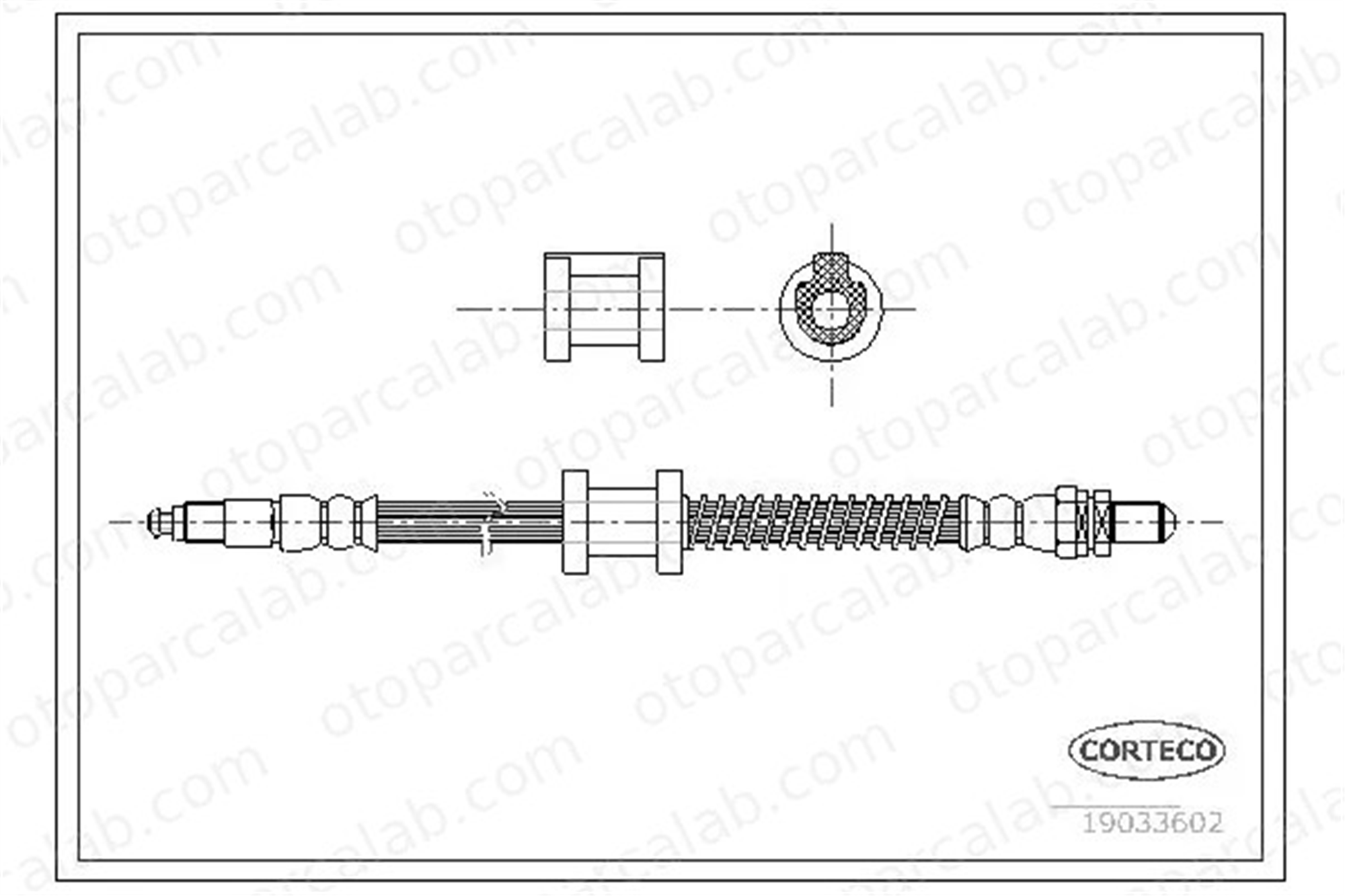 CORTECO 19033602 Fren Hortumu Ön Sağ veya Sol FORD KA 19033602 1110567
