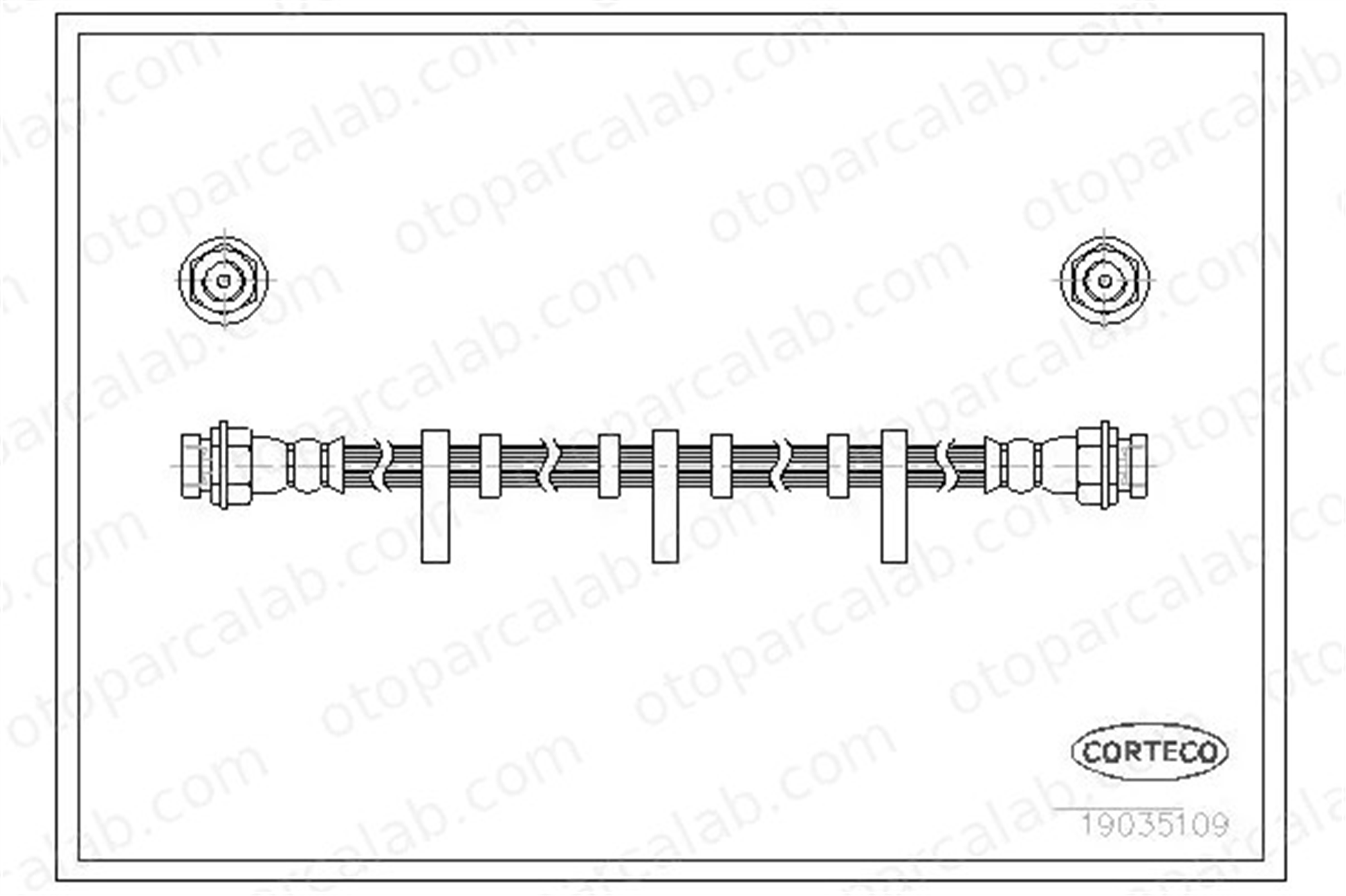 CORTECO 19035109 Fren Hortumu Arka Sağ veya Sol CHRYSLER VOYAGER / GRAND VOYAGER III 19035109 4683290