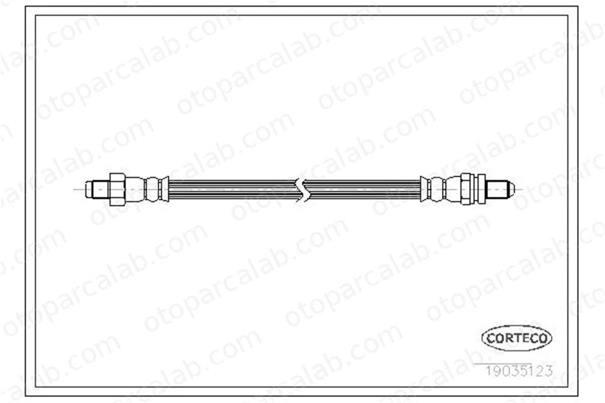 CORTECO 19035123 Fren Hortumu Arka Sağ veya Sol FORD FIESTA IV FIESTA Kasa/büyük limuzin 1106648 1124811