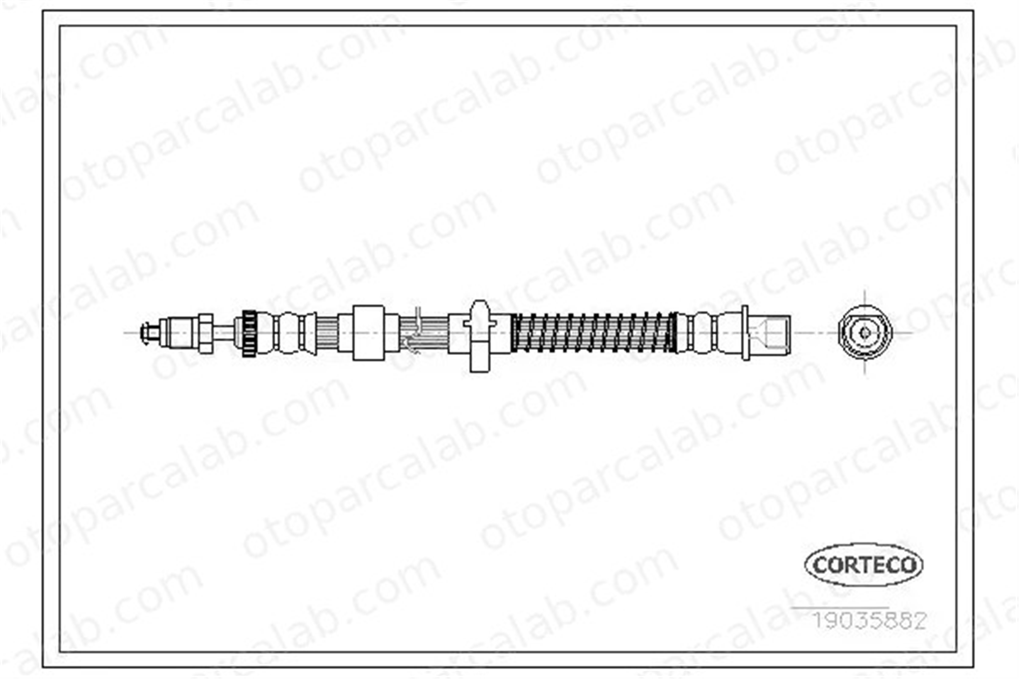 CORTECO 19035882 Fren Hortumu Arka Sol CITROËN C5 III Break C5 III 19035882 4806E7