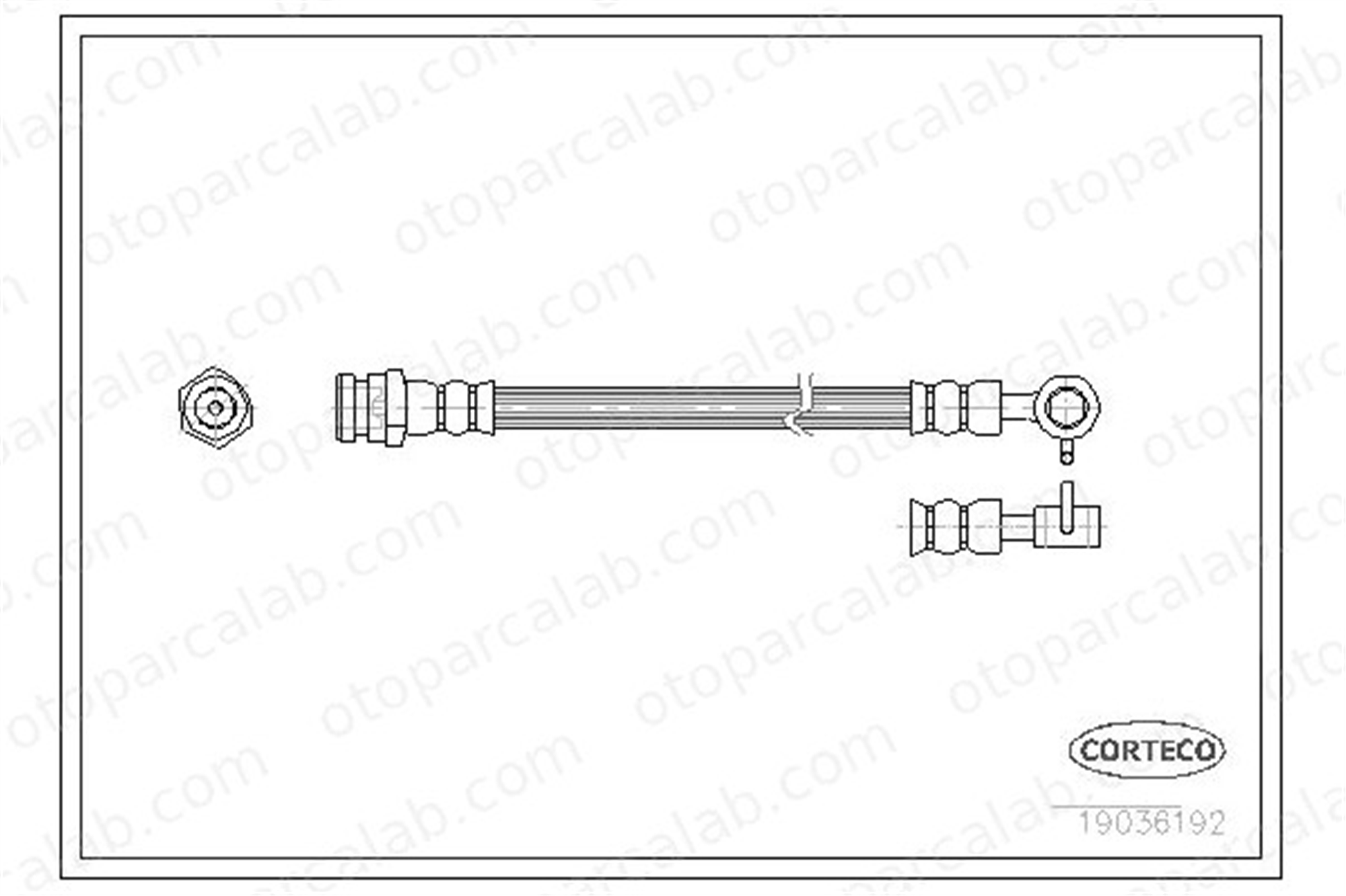 CORTECO 19036192 Fren Hortumu Arka Sol TOYOTA YARIS 19036192 N06743810