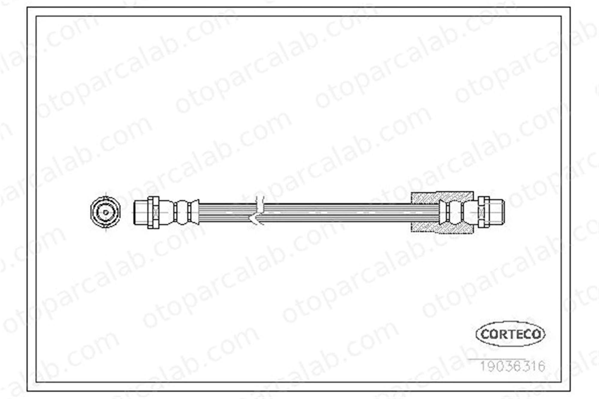 CORTECO 19036316 Fren Hortumu Ön Sağ veya Sol AUDI V8 200 C3 Avant 19036316 441611707