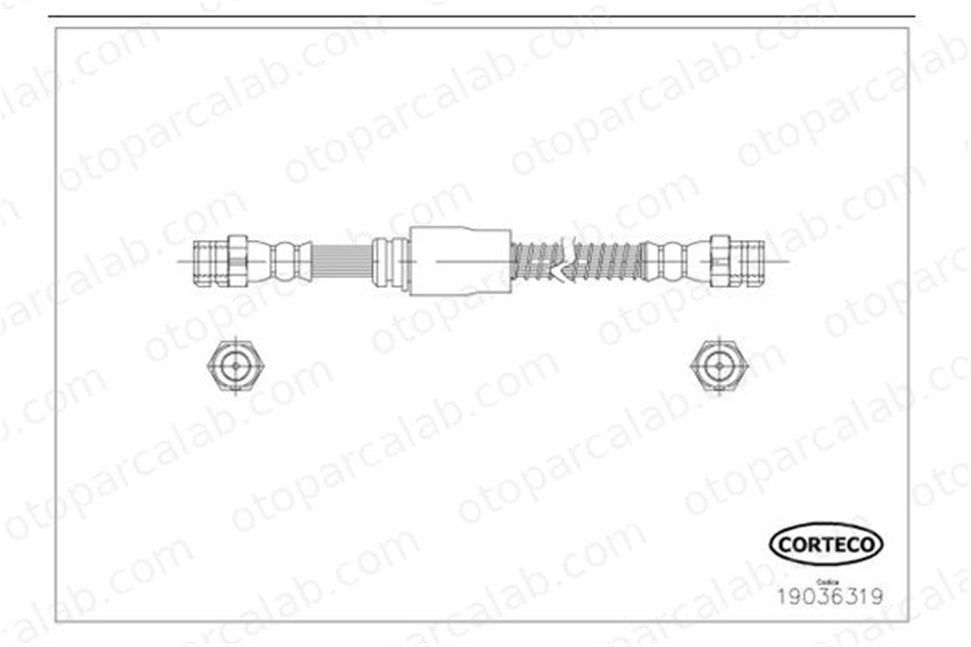 CORTECO 19036319 Fren Hortumu Ön Sağ veya Sol AUDI A3 VW GOLF VI 19036319 1K0611701L