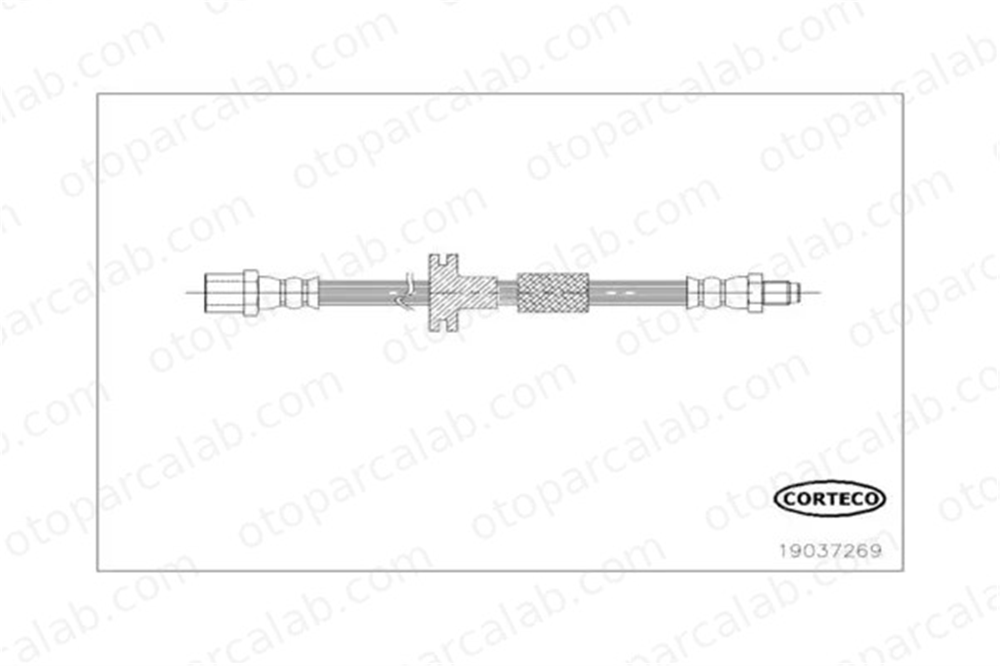 CORTECO 19037269 Fren Hortumu Ön Sağ veya Sol MERCEDES-BENZ 124 T-Model E-SERISI 19037269 A1244200148