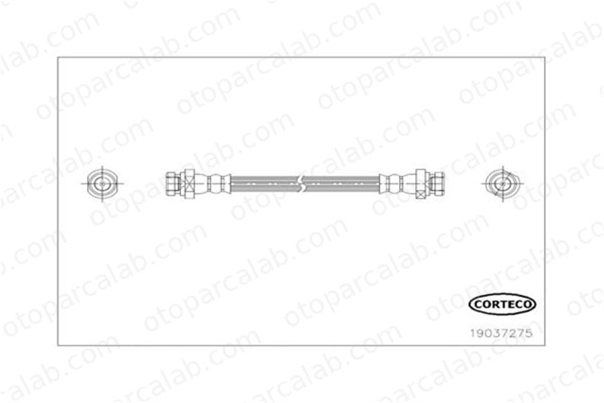 CORTECO 19037275 Fren Hortumu Arka Sağ HYUNDAI i10 I i10 II 587380X100