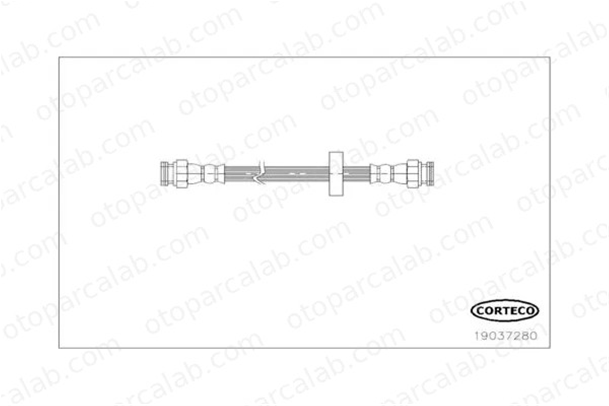 CORTECO 19037280 Fren Hortumu Arka Sağ veya Sol FIAT DOBLO Cargo DOBLO Minibüs/Otobüs 51810448 562399