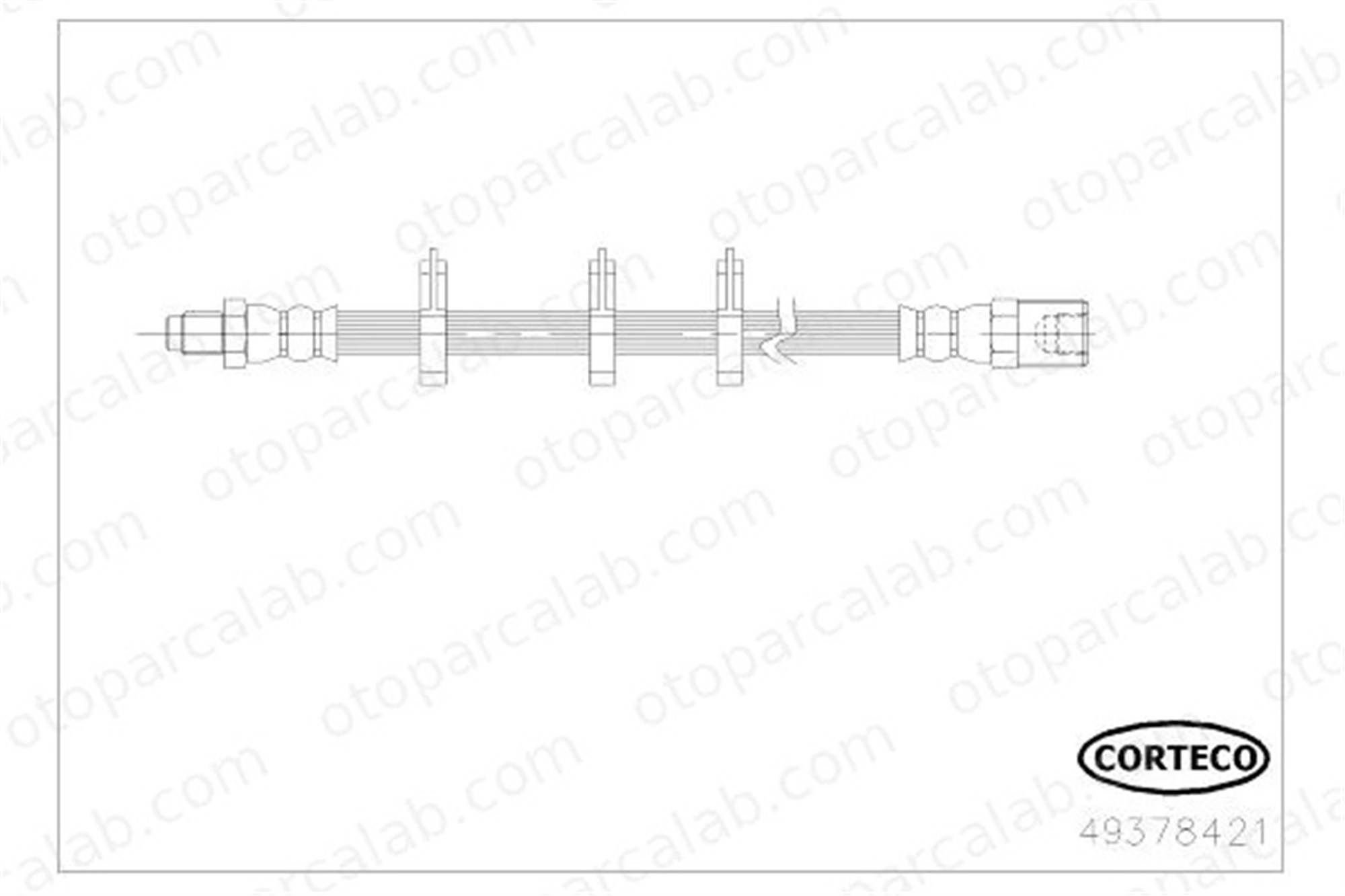 CORTECO 49378421 Fren Hortumu Ön Sağ veya Sol IVECO DAILY II Platform şasi 93817105
