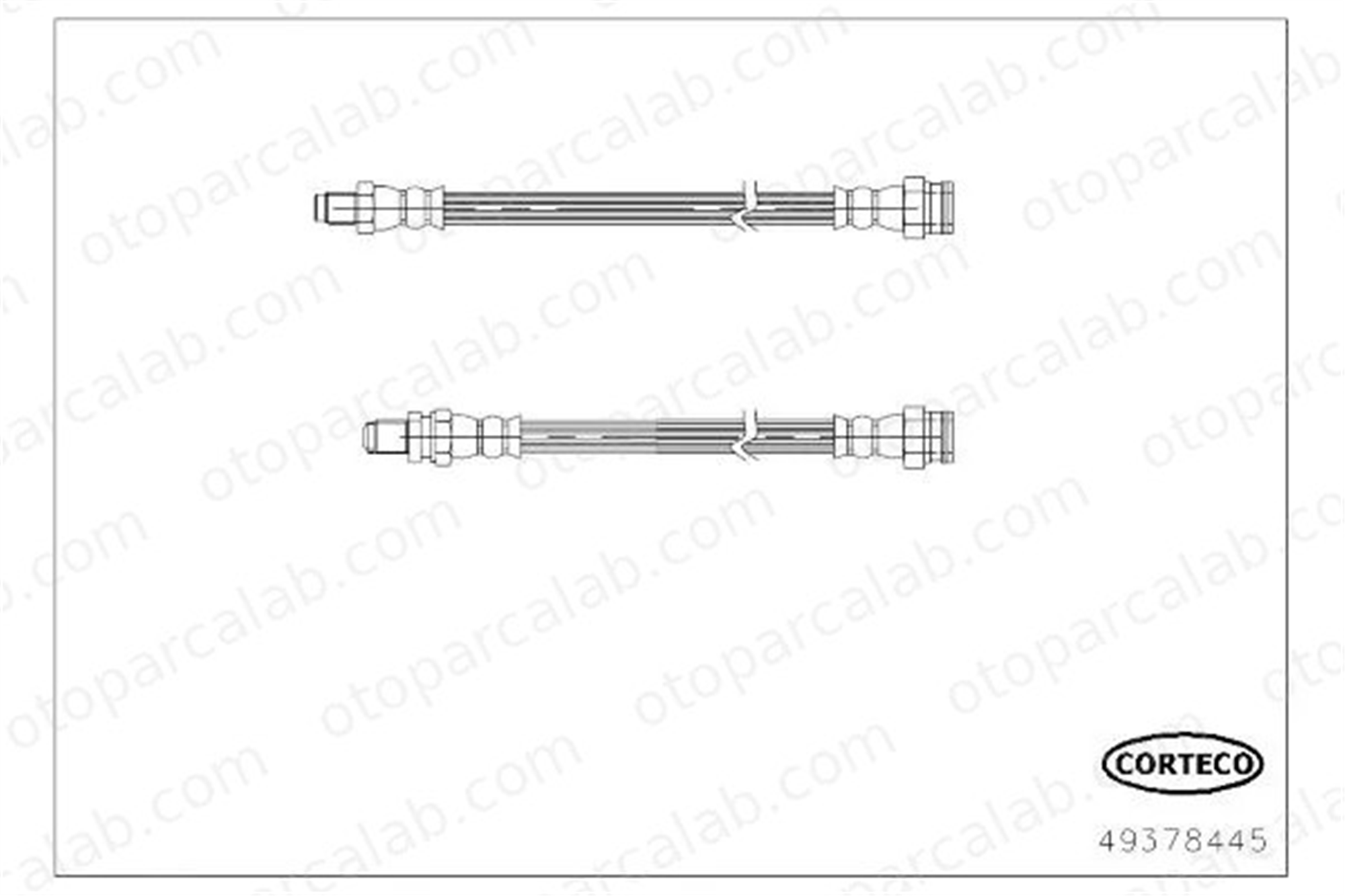 CORTECO 49378445 Fren Hortumu Arka Sağ veya Sol SMART FORTWO Cabrio FORTWO Coupe 49378445 4514200148