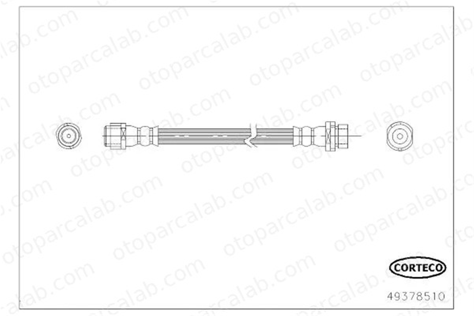 CORTECO 49378510 Fren Hortumu Arka Sağ BMW X5 X6 34306887452 34326853746