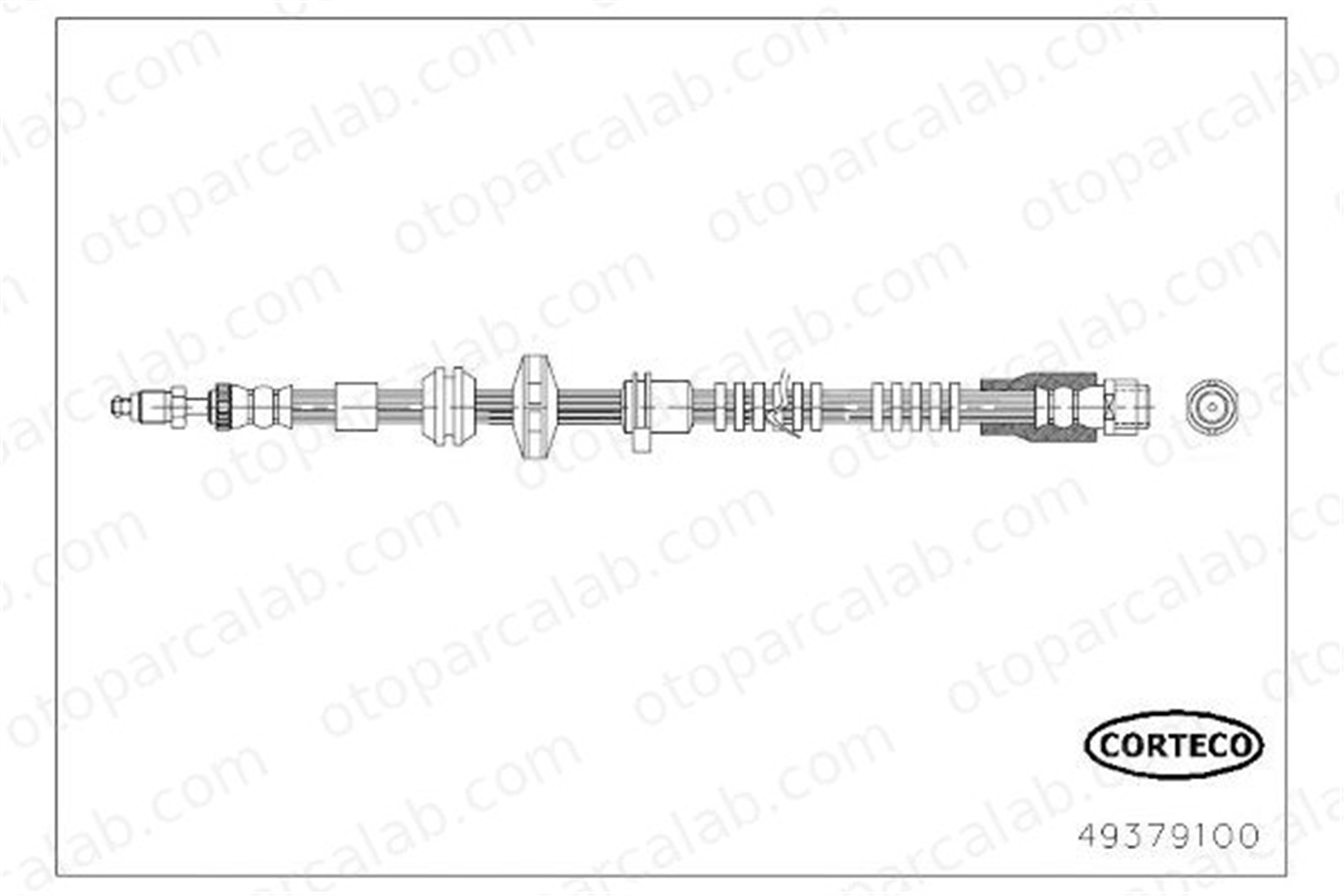 CORTECO 49379100 Fren Hortumu Ön Sağ veya Sol BMW 5 5 Touring 49379100 34326775261