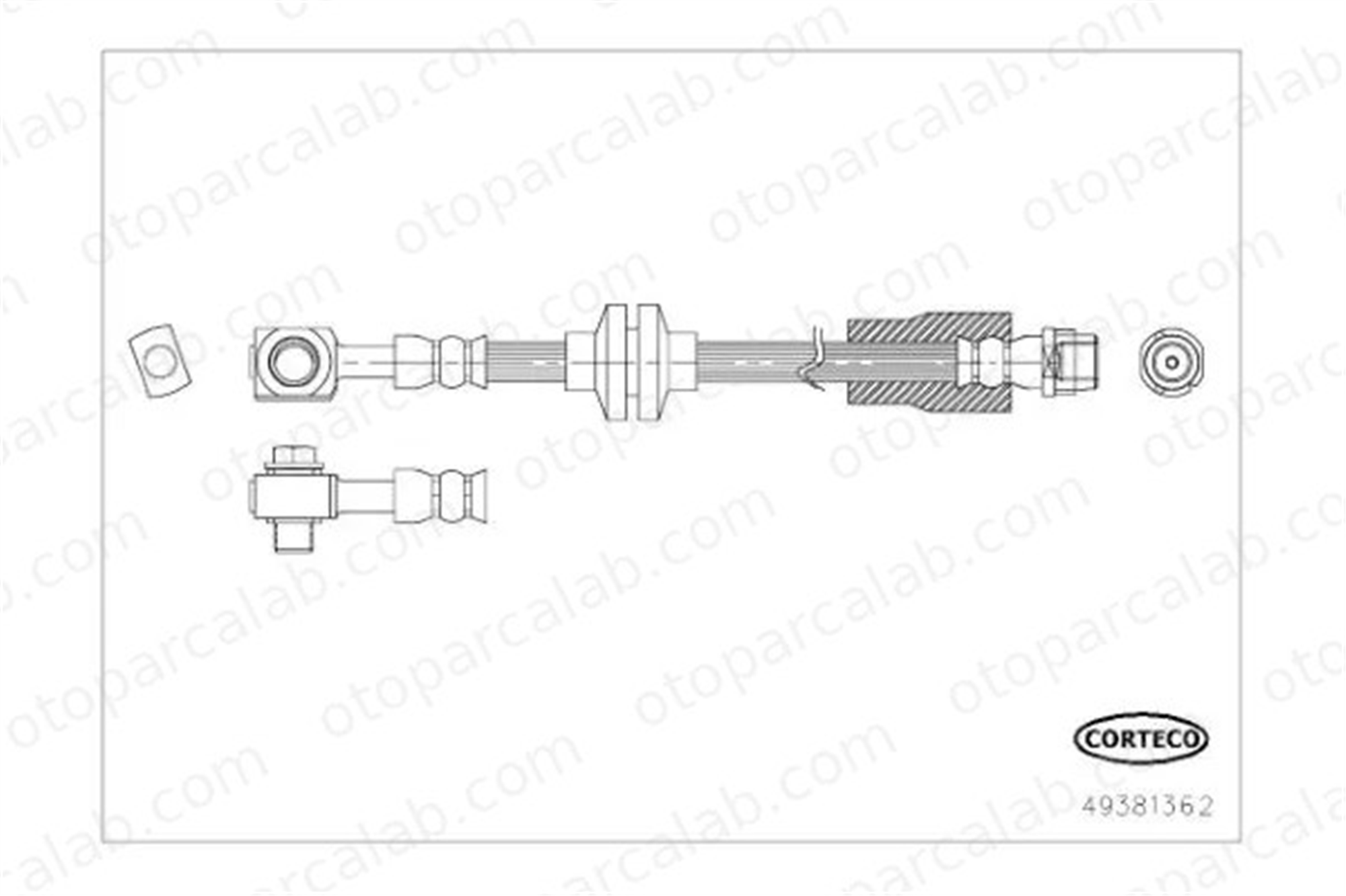 CORTECO 49381362 Fren Hortumu Ön Sol MINI MINI MINI COUNTRYMAN 49381362 562517