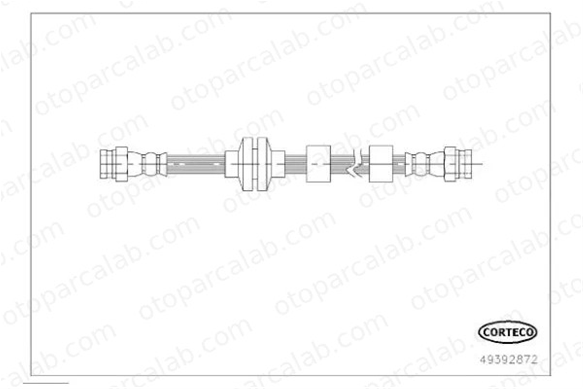 CORTECO 49392872 Fren Hortumu Arka Sol OPEL ADAM 49392872 13356804