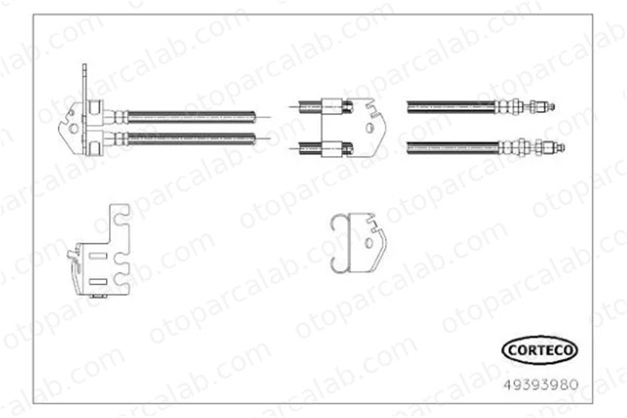CORTECO 49393980 Fren Hortumu Arka Sağ veya Sol FORD TRANSIT Platform şasi 49393980 1467596