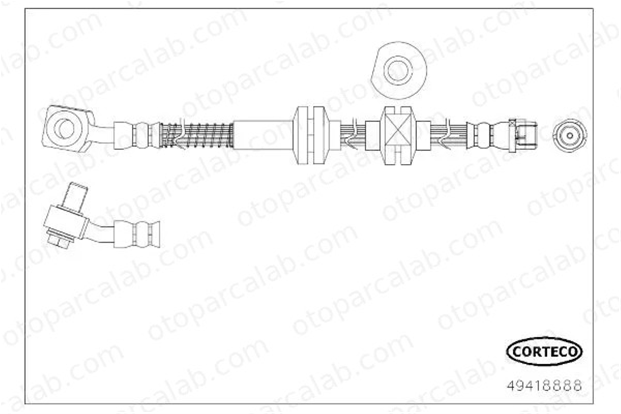 CORTECO 49418888 Fren Hortumu Arka Sağ veya Sol OPEL ASTRA J GTC CASCADA 13369144 13400903
