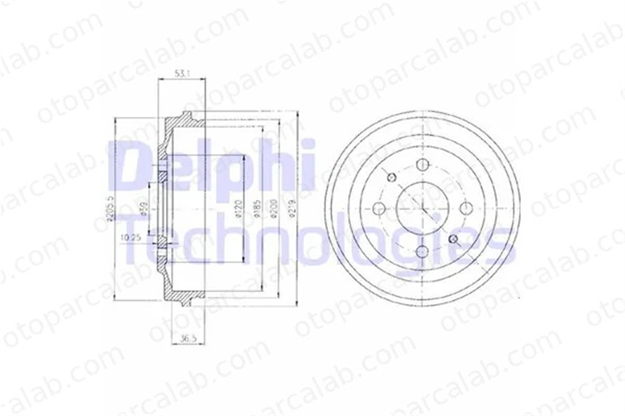 DELPHI BF136 Kampana Arka Sağ veya Sol FIAT UNO PANDA 7777842 4236768