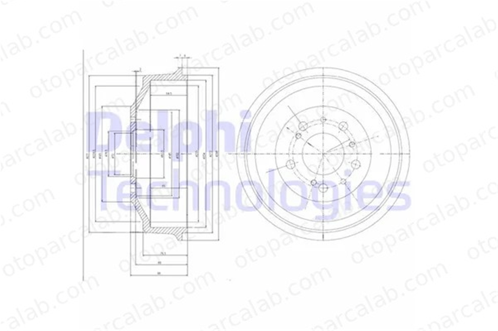 DELPHI BF153 Kampana Arka Sağ veya Sol FIAT DUCATO Panelvan/Van DUCATO Platform şasi 1313675080 4449694