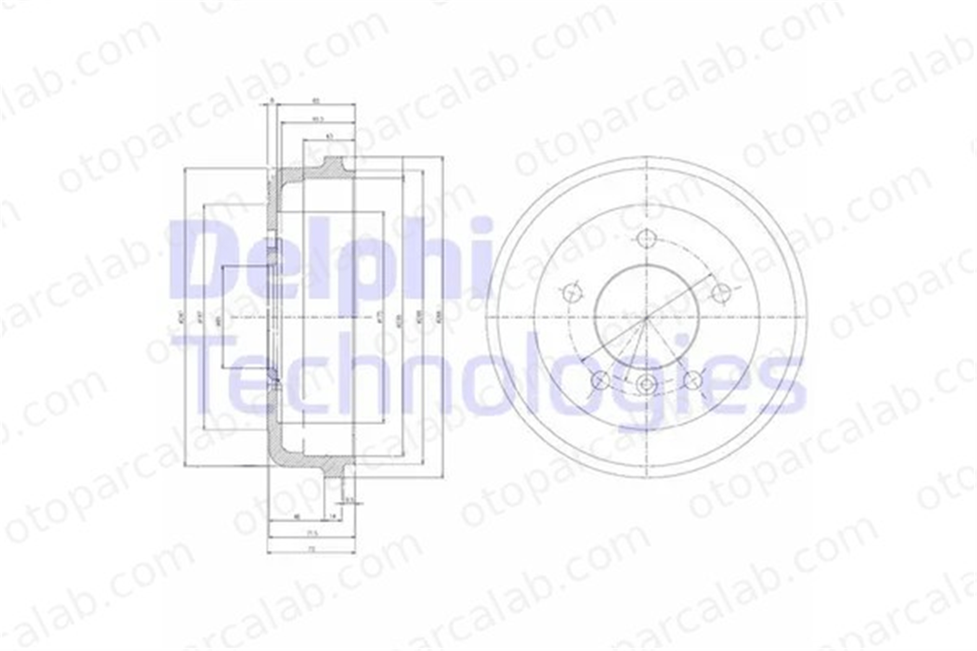 DELPHI BF168 Kampana Arka Sağ veya Sol MERCEDES-BENZ T1 Platform şasi T1 Panelvan/Van 6014235101 A6014235101