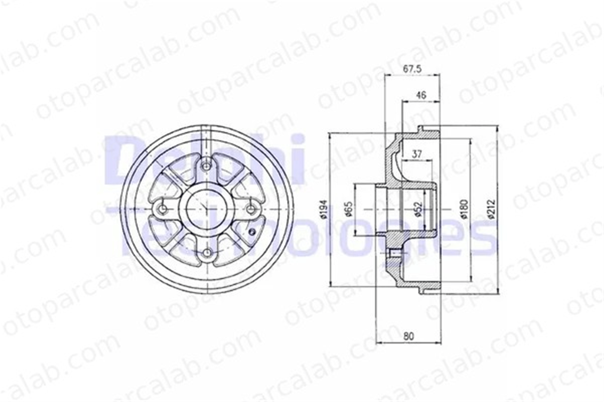 DELPHI BF324 Kampana Arka Sağ veya Sol CITROËN SAXO PEUGEOT 106 I 424744 424735