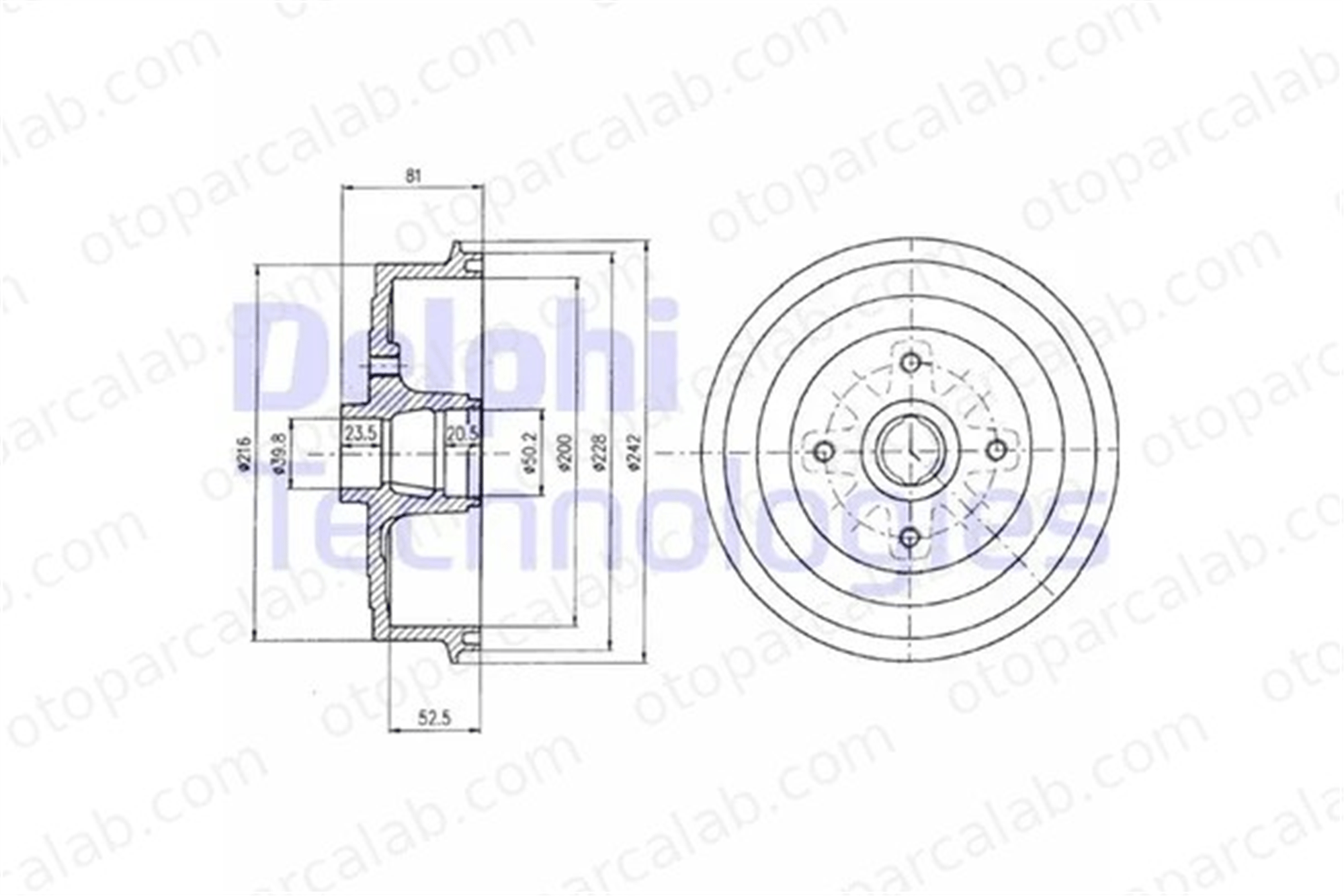 DELPHI BF399 Kampana Arka Sağ veya Sol DAEWOO NUBIRA Sedan NUBIRA Wagon 96193771 96081274