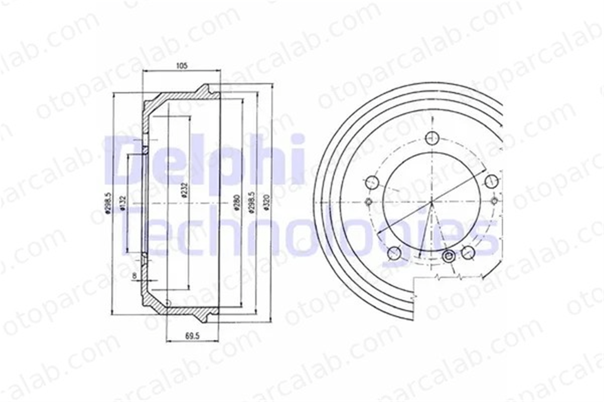 DELPHI BF404 Kampana Arka Sağ veya Sol OPEL MOVANO A Panelvan/Van MOVANO A Platform şasi 4500099 9160399
