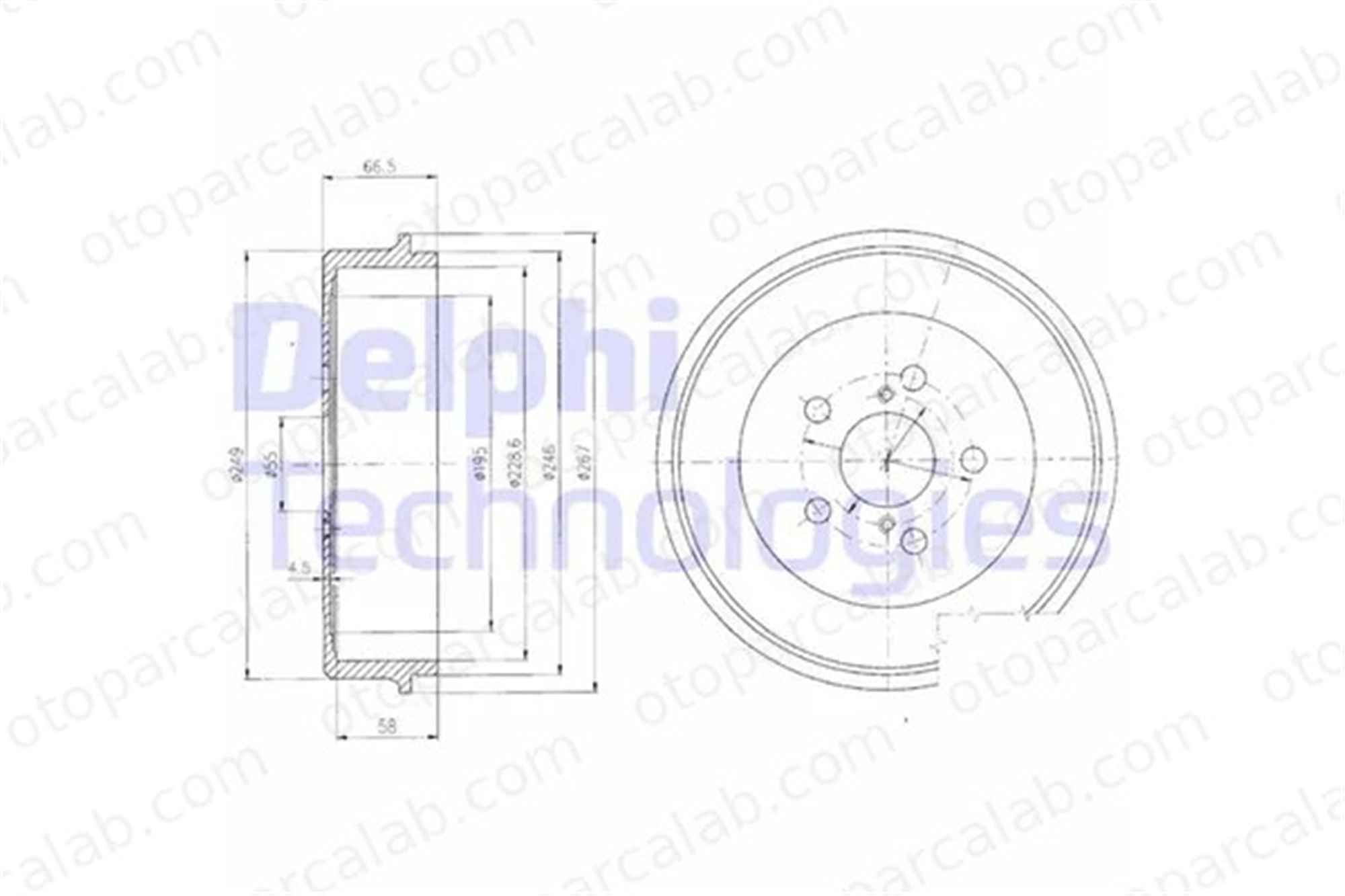 DELPHI BF405 Kampana Arka Sağ veya Sol TOYOTA AVENSIS AVENSIS Liftback 4243105020 4243120440