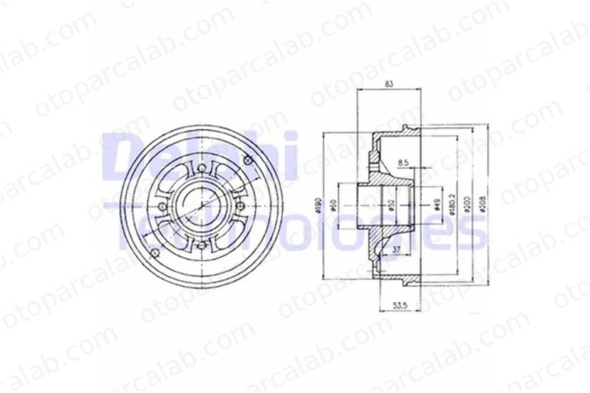 DELPHI BF426 Kampana Arka Sağ veya Sol DACIA LOGAN RENAULT CLIO II 6001548126 7700419824