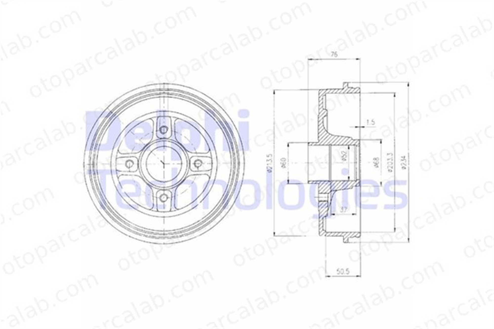 DELPHI BF427 Kampana Arka Sağ veya Sol RENAULT MEGANE I Classic MEGANE I 432009941R 432023259R