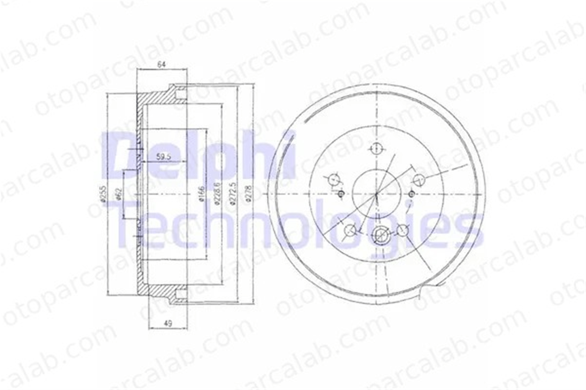 DELPHI BF495 Kampana Arka Sağ veya Sol TOYOTA RAV 4 II RAV 4 I 4243142010 4243142011