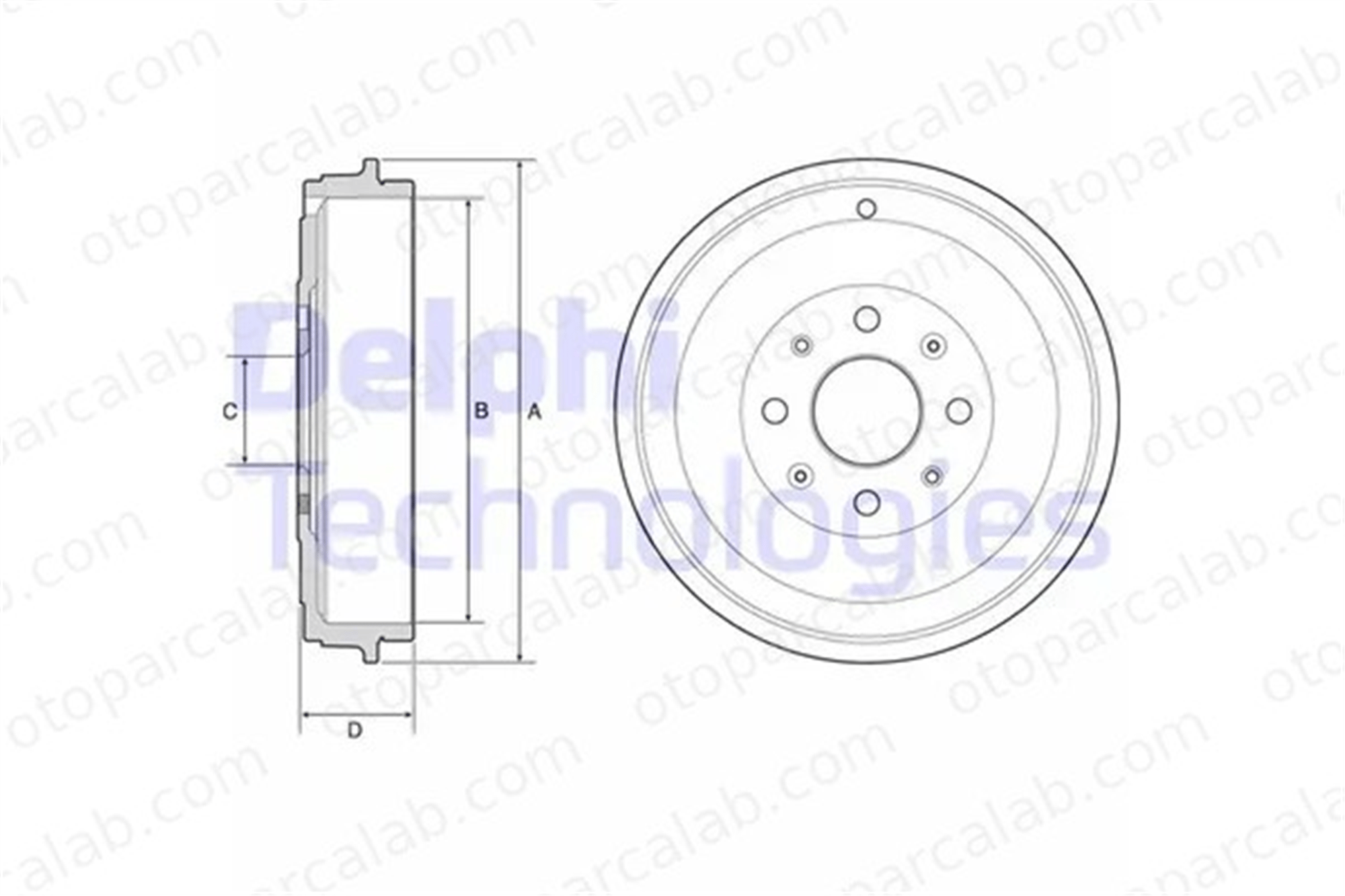 DELPHI BF503 Kampana Arka Sağ veya Sol FIAT PUNTO OPEL CORSA D 55701380 51901443