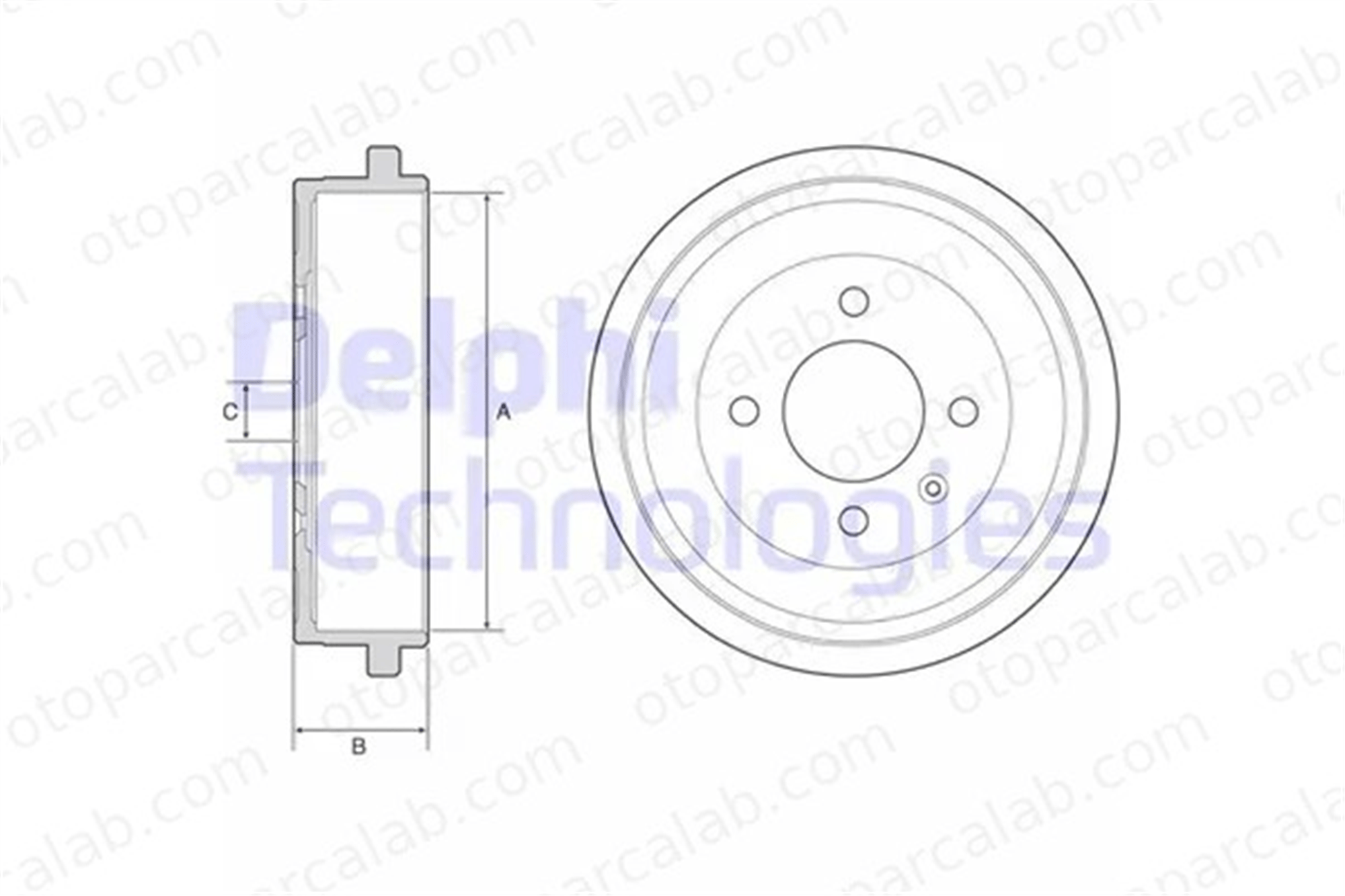 DELPHI BF549 Kampana Arka Sağ veya Sol SEAT IBIZA II VW POLO III CLASSIC 1S0609617 6X0609617