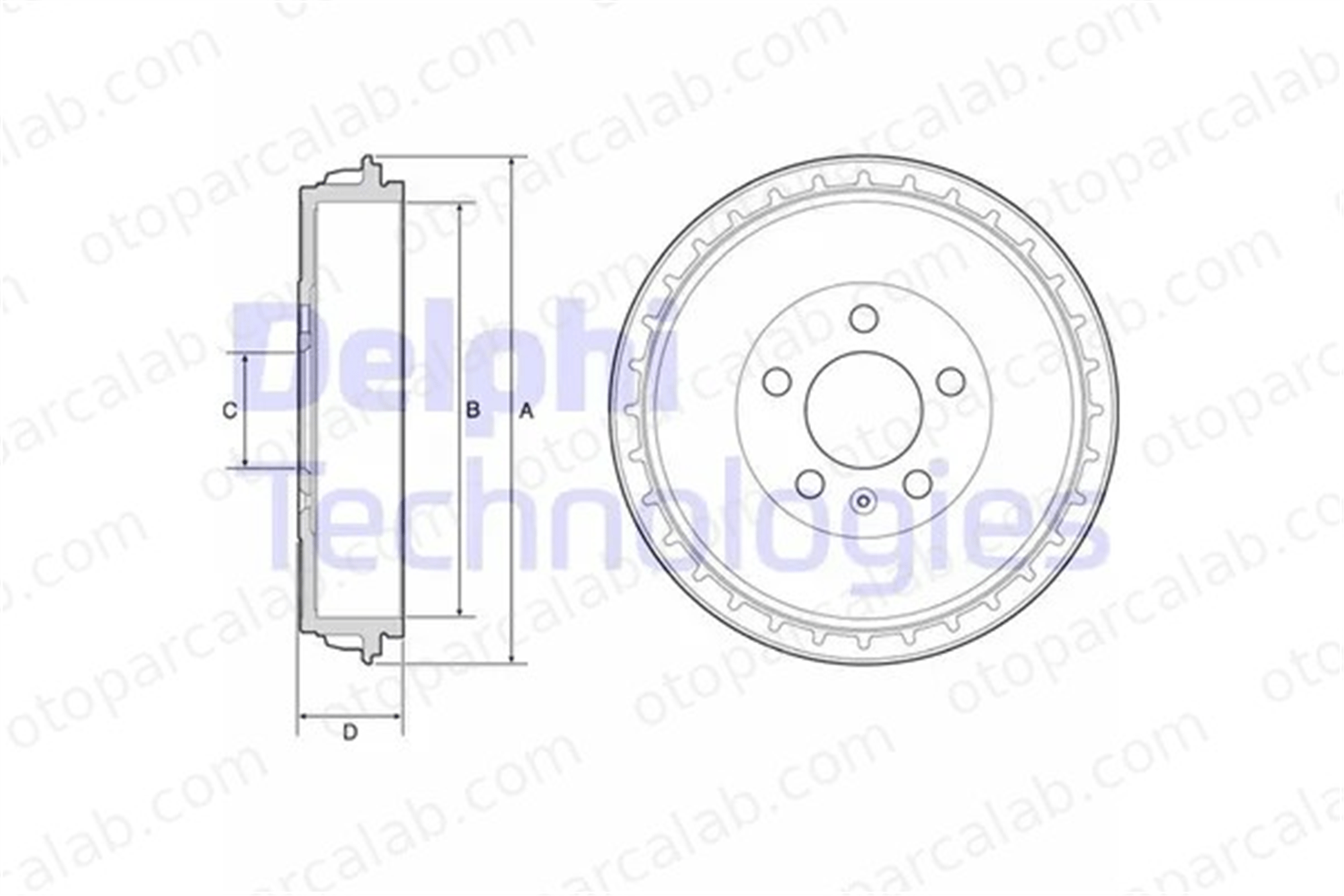 DELPHI BF564 Kampana Arka Sağ veya Sol SEAT IBIZA V VW POLO VI 2Q0609617A
